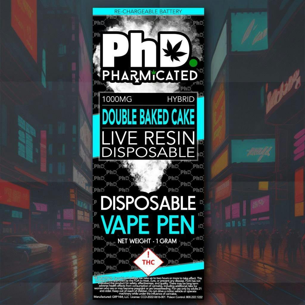 PhD Disposable Vape Cart - Resin - Double Baked Cake (H) - image 1
