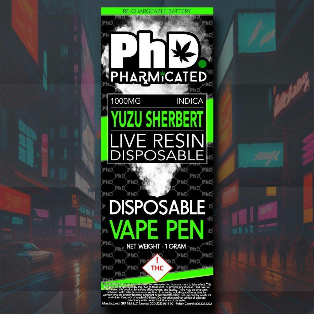PhD Disposable Vape Cart - Resin - Yuzu Sherbert (I) - image 1