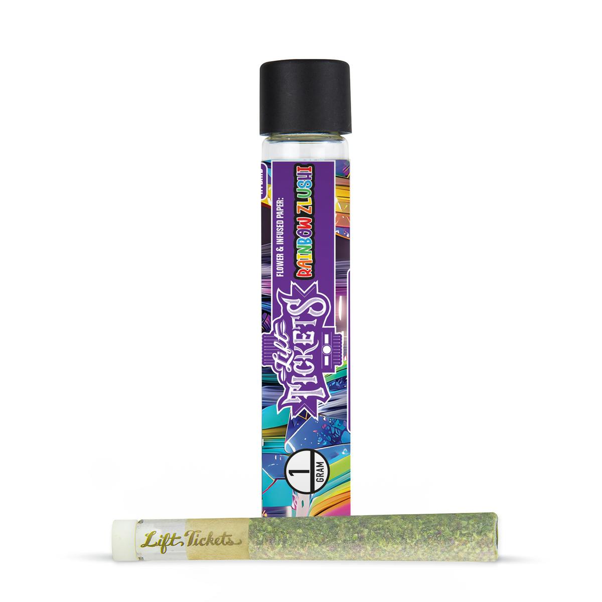 Infused Glass Tip Pre-Roll: Rainbow Zlushi 1g Joint - image 1