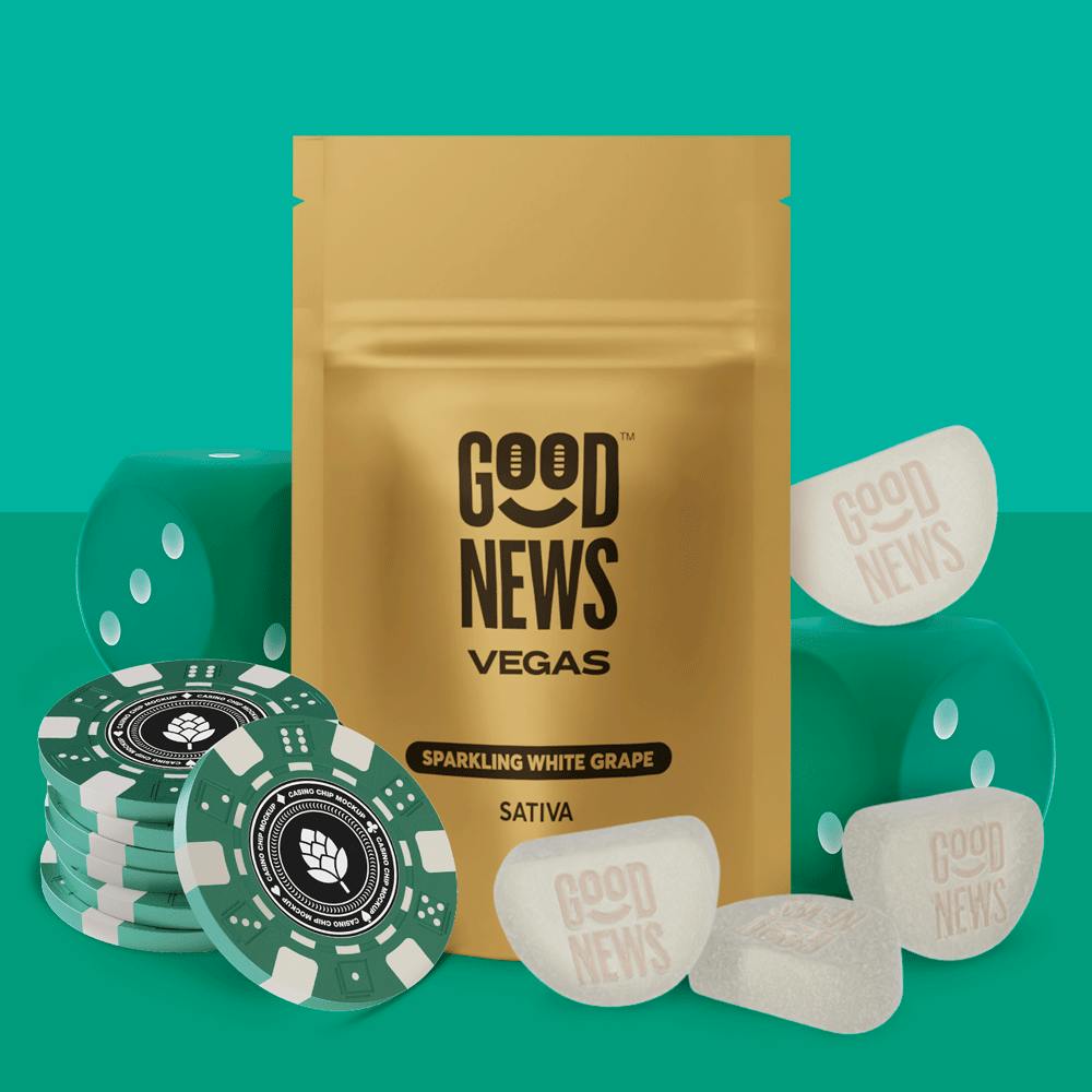 Good News Vegas Sparkling White Grape Gummies 200mg (20ct) - image 1