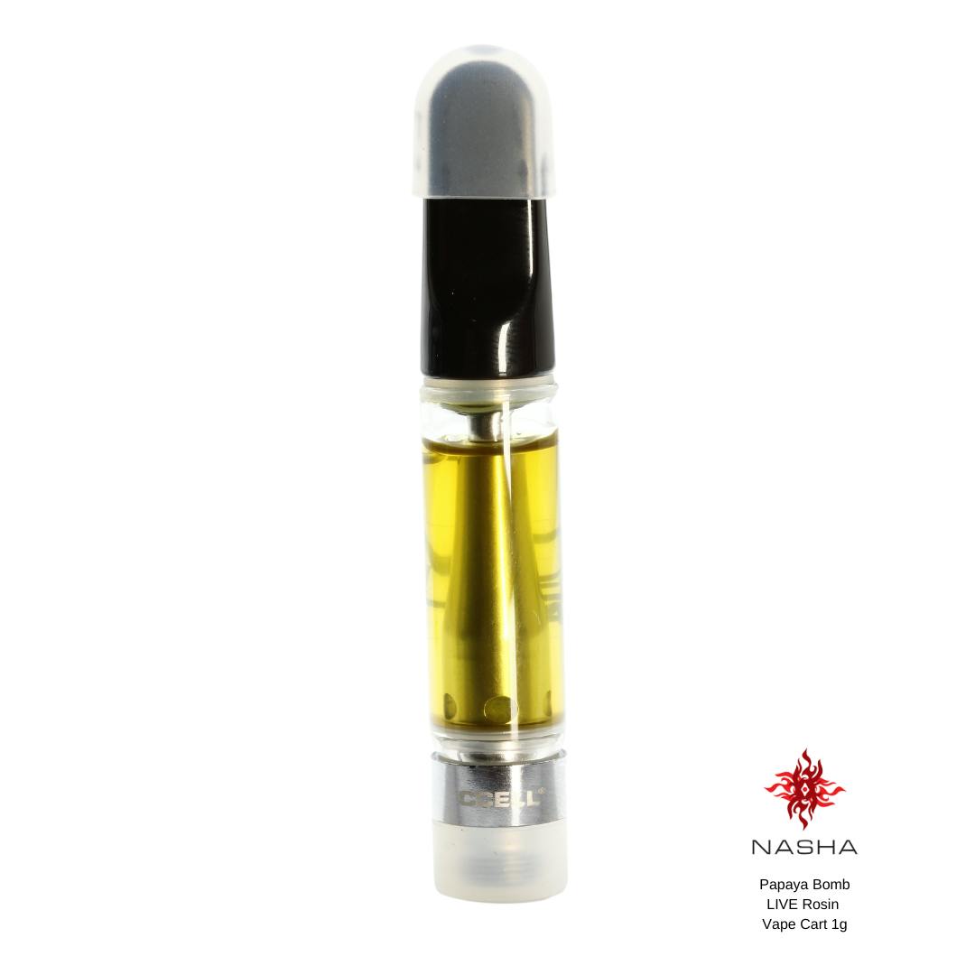 Papaya Bomb Live Rosin Vape Cart 1g (Alpenglow) - image 1