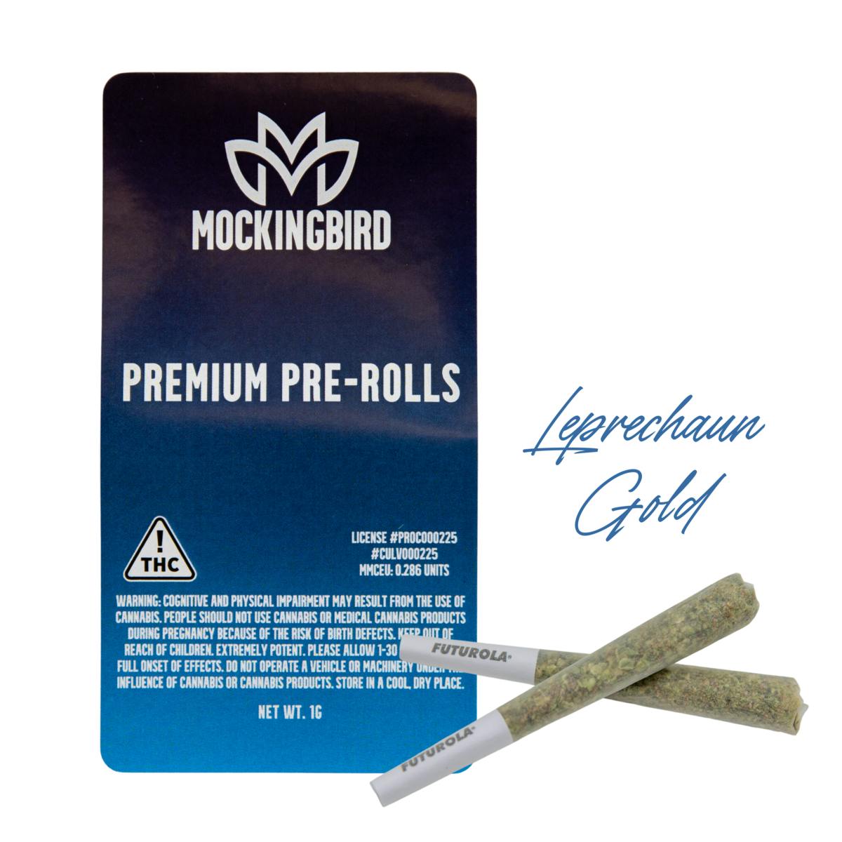 Mockingbird Pre-Rolls: Leprechaun Gold 2-pack, .5g ea. - image 1