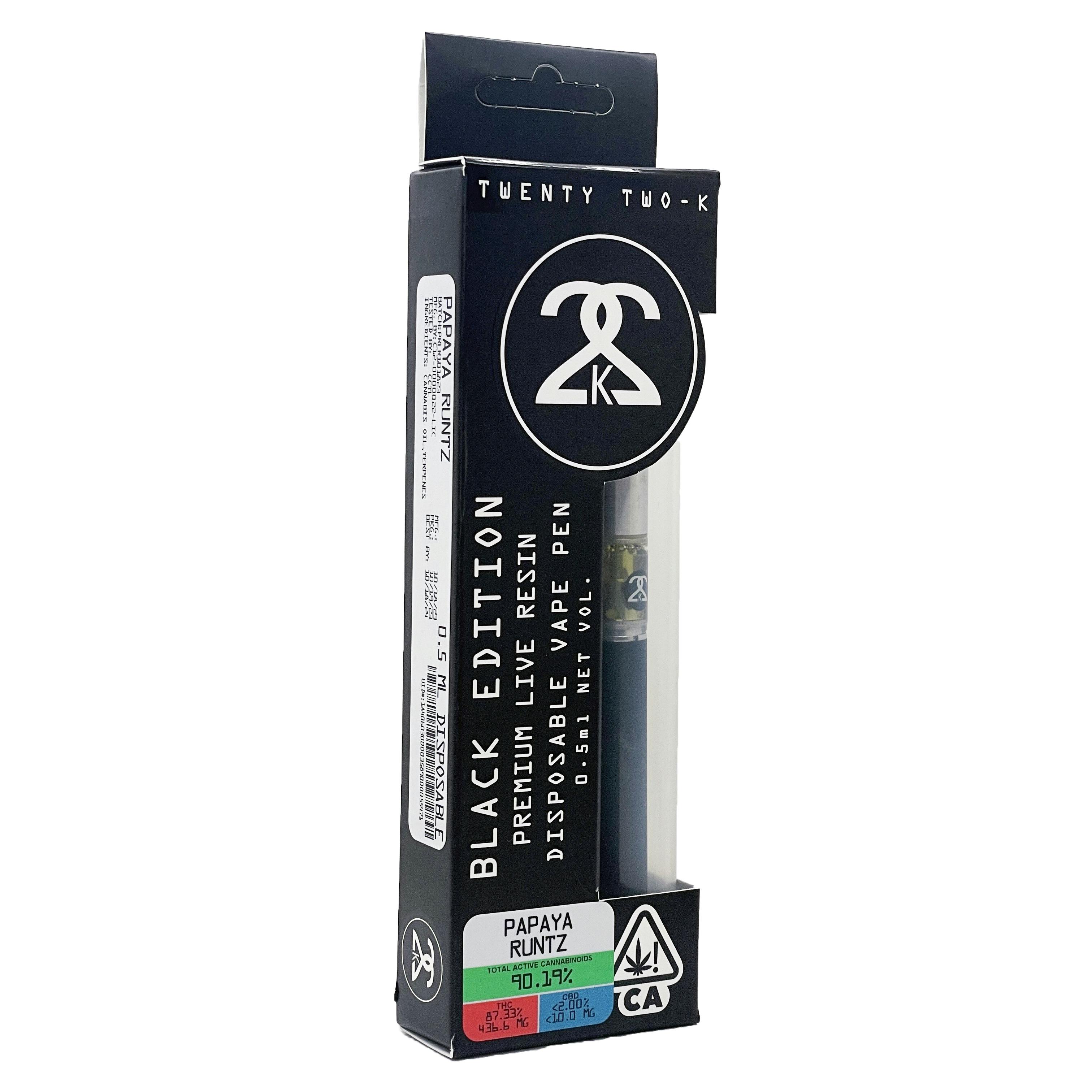 22K - Live Resin - Papaya Runtz 0.5ml Disposable - image 1