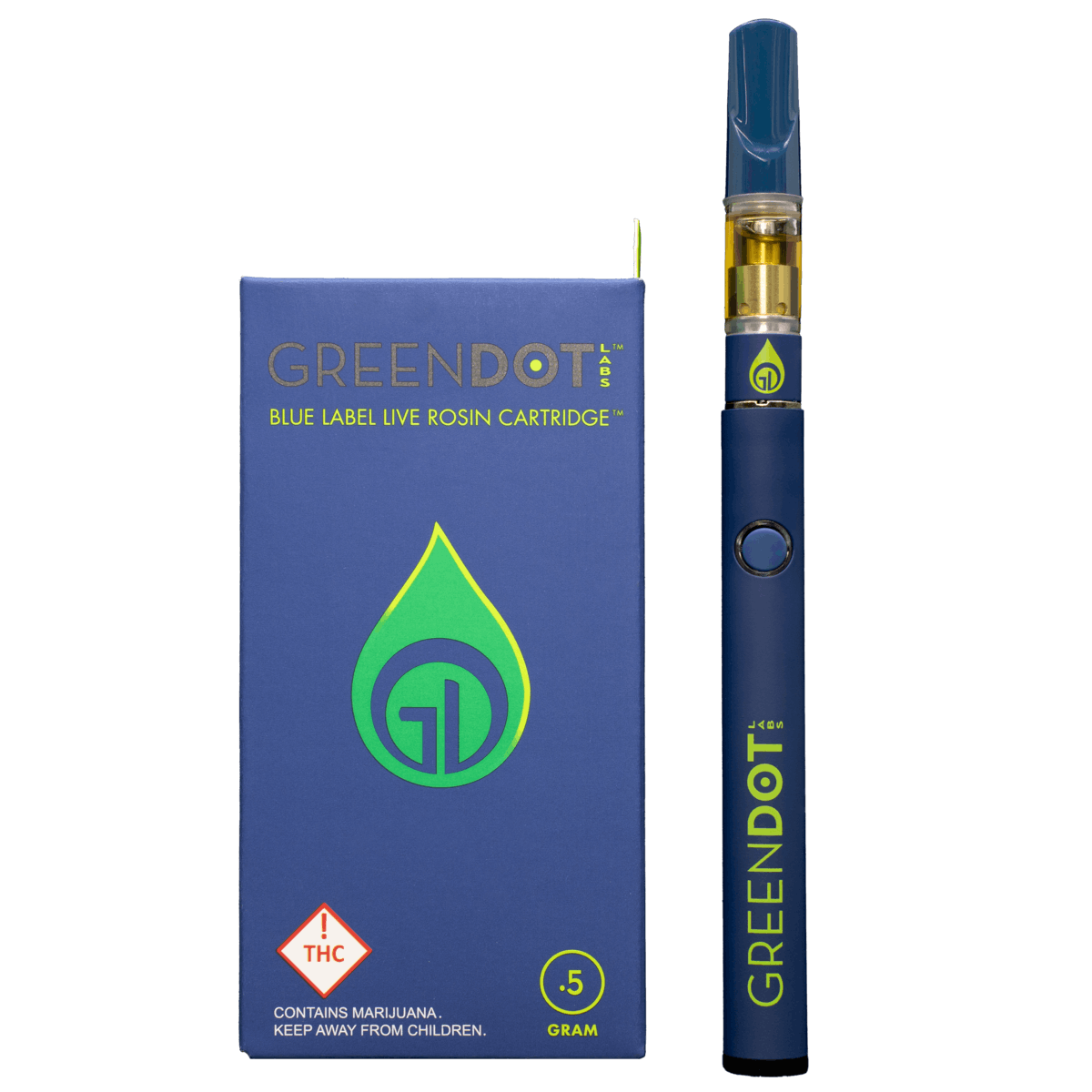 GDL Blue Label Live Rosin Cartridge (.5g) | ROYGBIV Orange - image 2