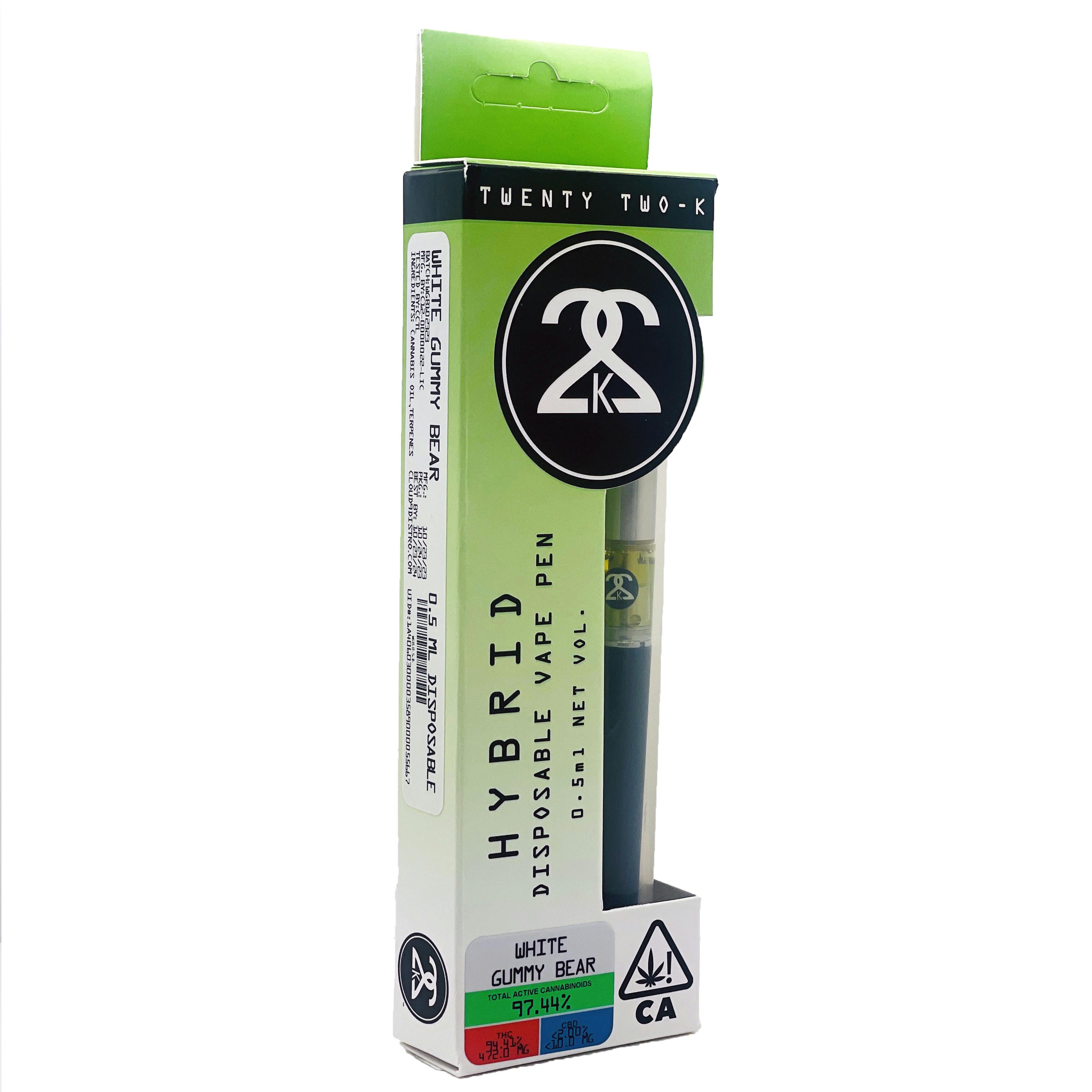 22K - White Gummy Bear - 0.5ml Disposable - image 1