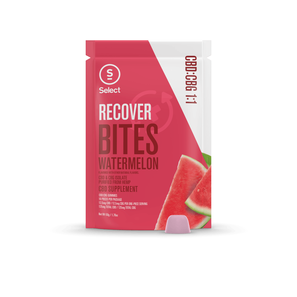 Recover Watermelon CBD/CBG Gummies 1:1 10pk - image 1
