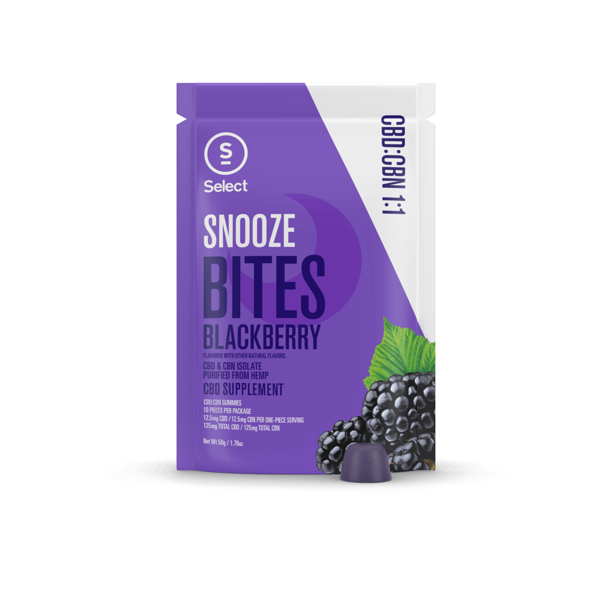 Snooze Blackberry CBD/CBN Gummies 1:1 10pk - image 1