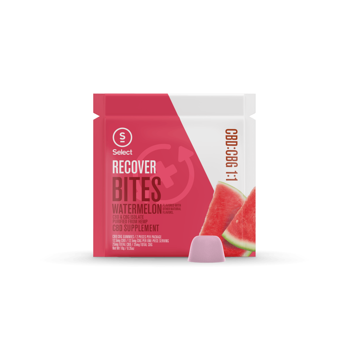 Recover Watermelon CBD/CBG Gummies 1:1 2pk - image 1