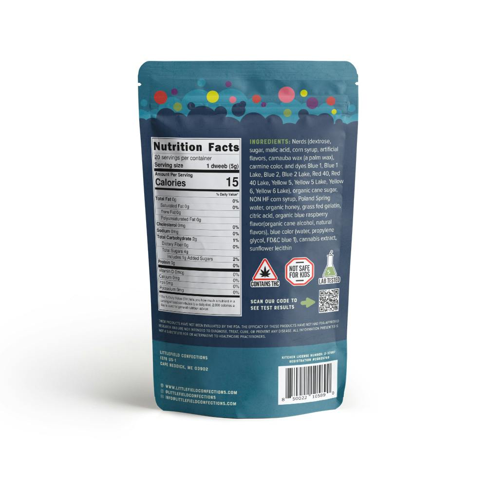 Blue Raspberry THC Dweebs 15mg/pc 300mg Total - image 2