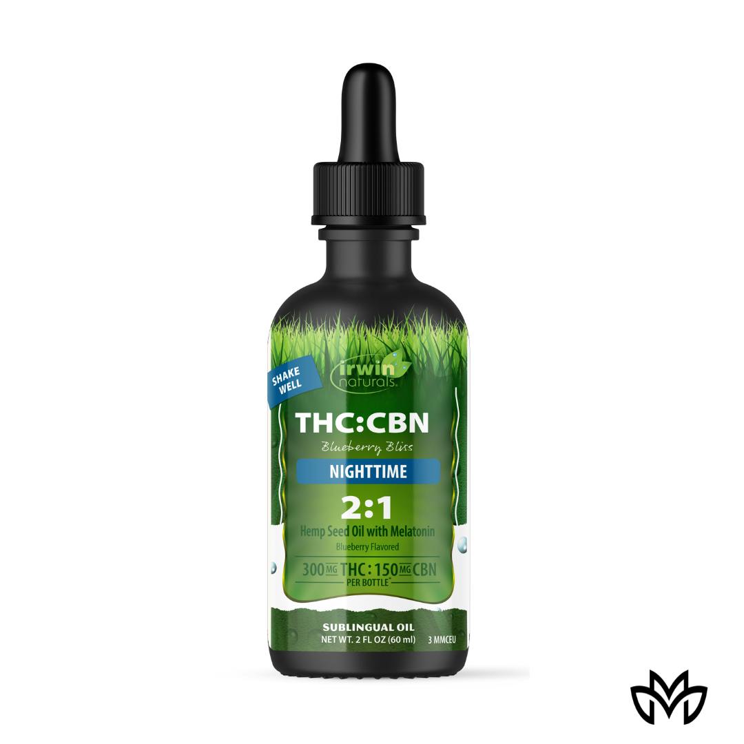 Irwin Naturals Tincture: Blueberry Bliss Nighttime 300:150 THC:CBN (300mg) - image 1