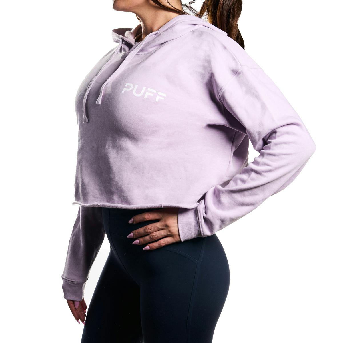 PUFF Cropped Hoodie Lavender - image 1