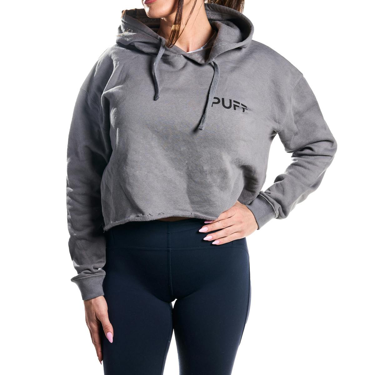 PUFF Cropped Hoodie Gray - image 1
