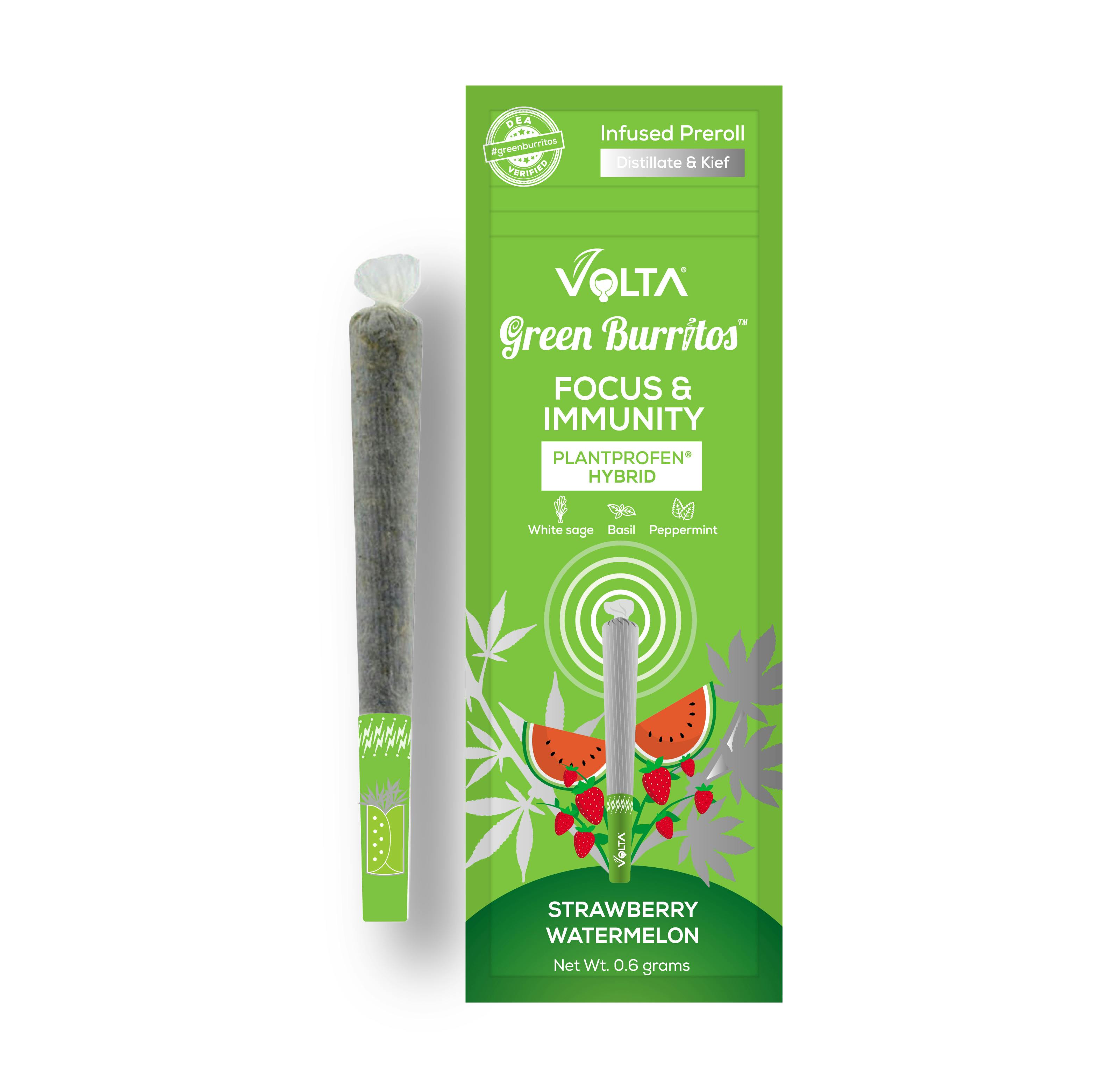 Green Burrito | Infused Pre-Roll 0.6g | Strawberry Watermelon - image 1