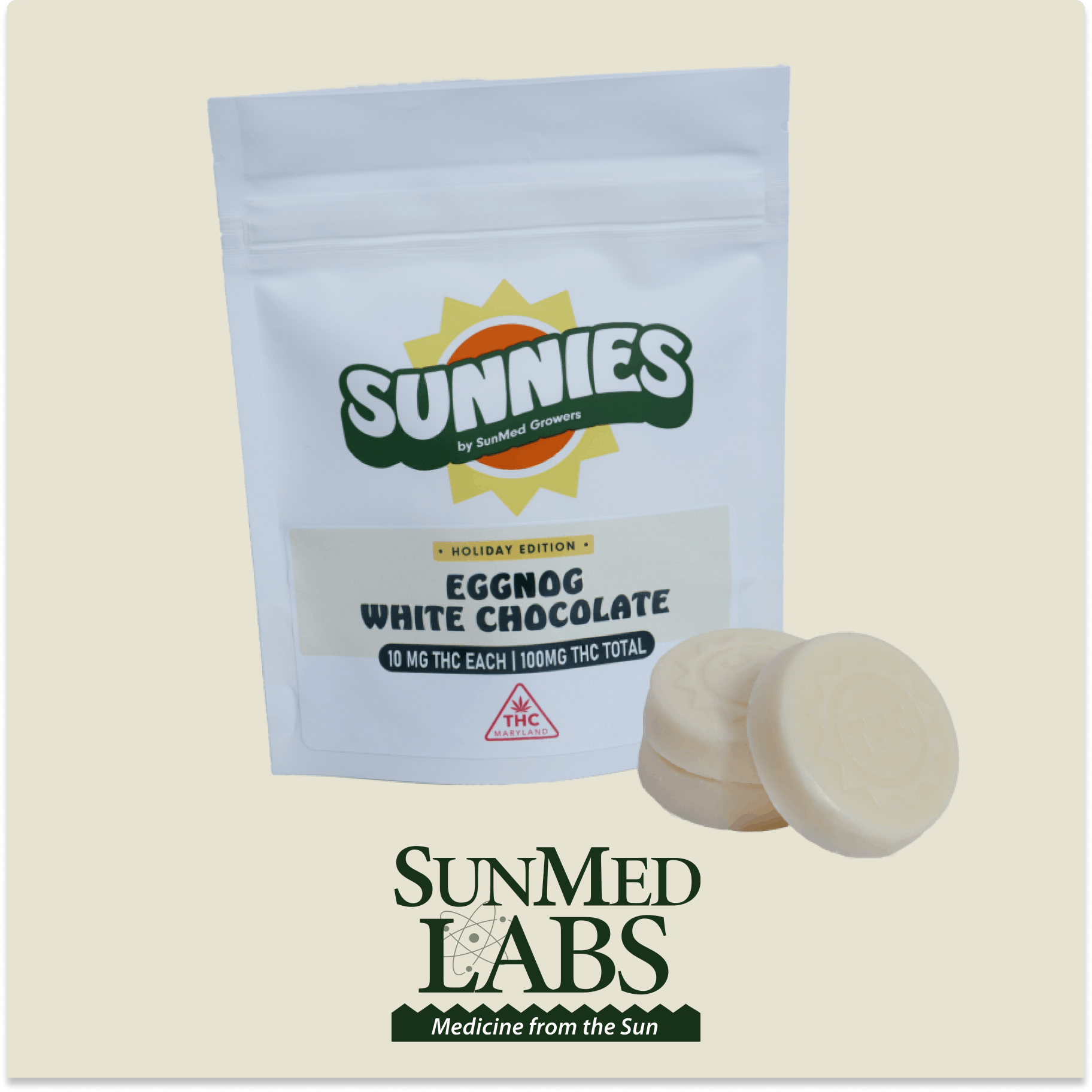 Eggnog White Chocolate Edible 100mg - image 1