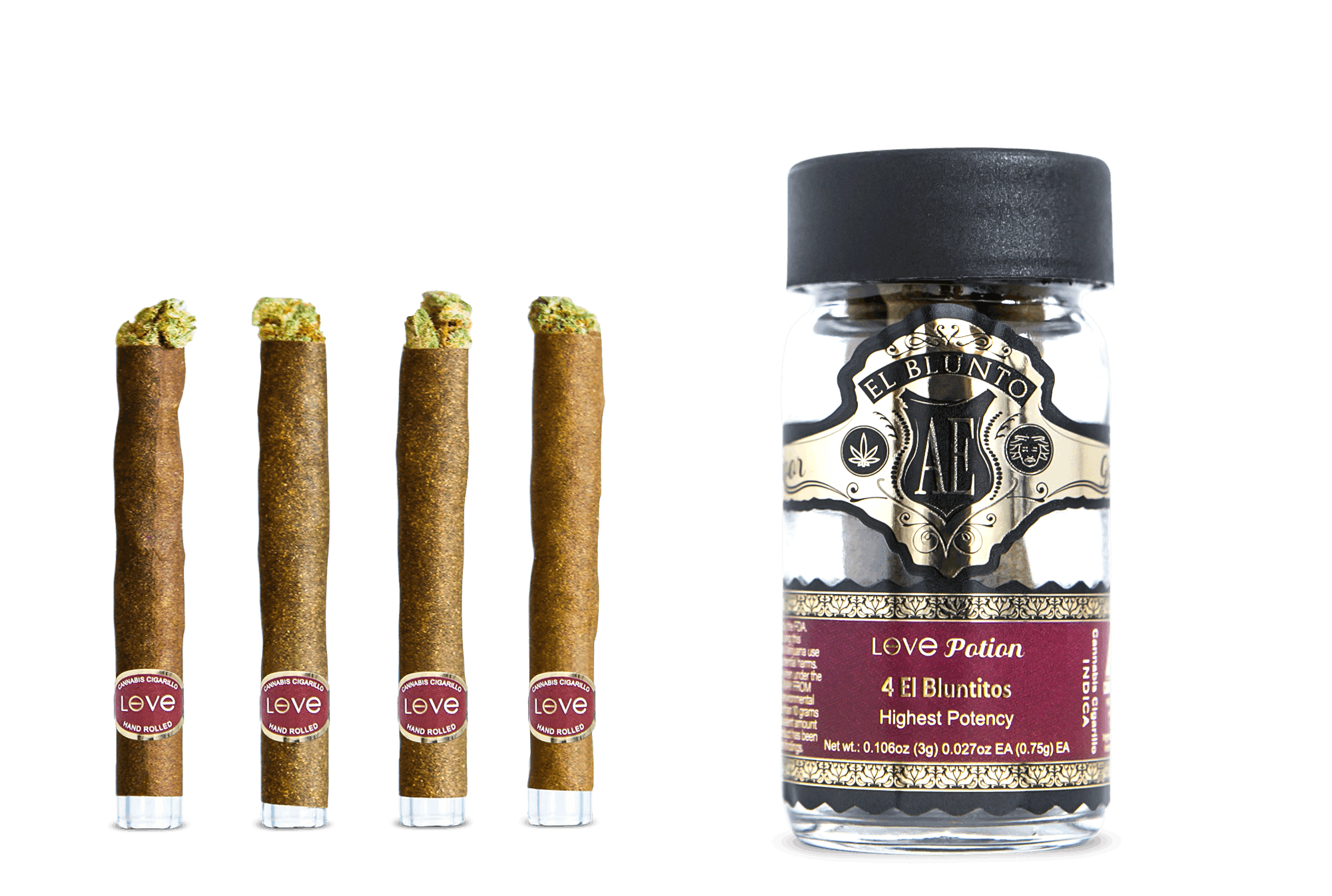 El Bluntito 4-Pack - Love Potion - 4 x .75G [Mini Blunt] - image 1