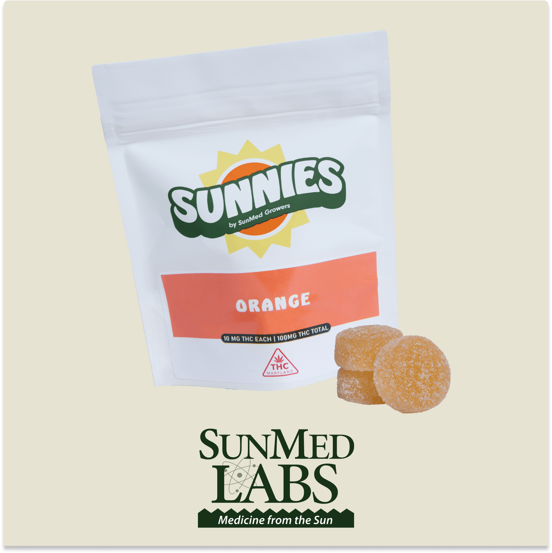 Orange Gummies Edible 100mg - image 2