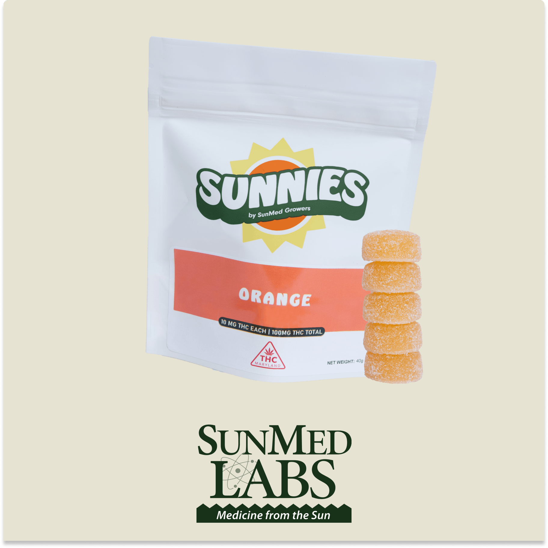 Orange Gummies Edible 100mg - image 1