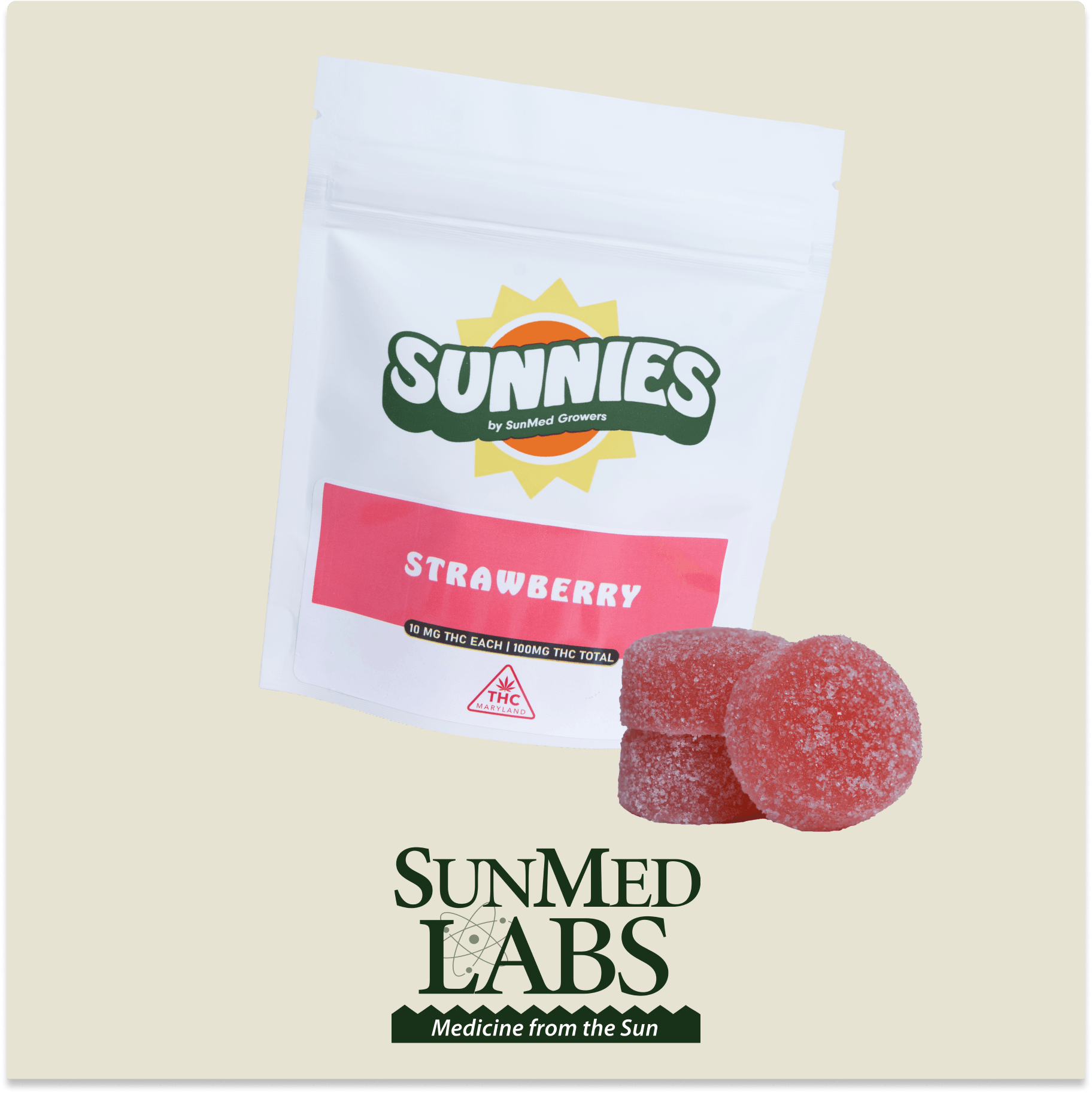 Strawberry Gummies Edible 100mg - image 1