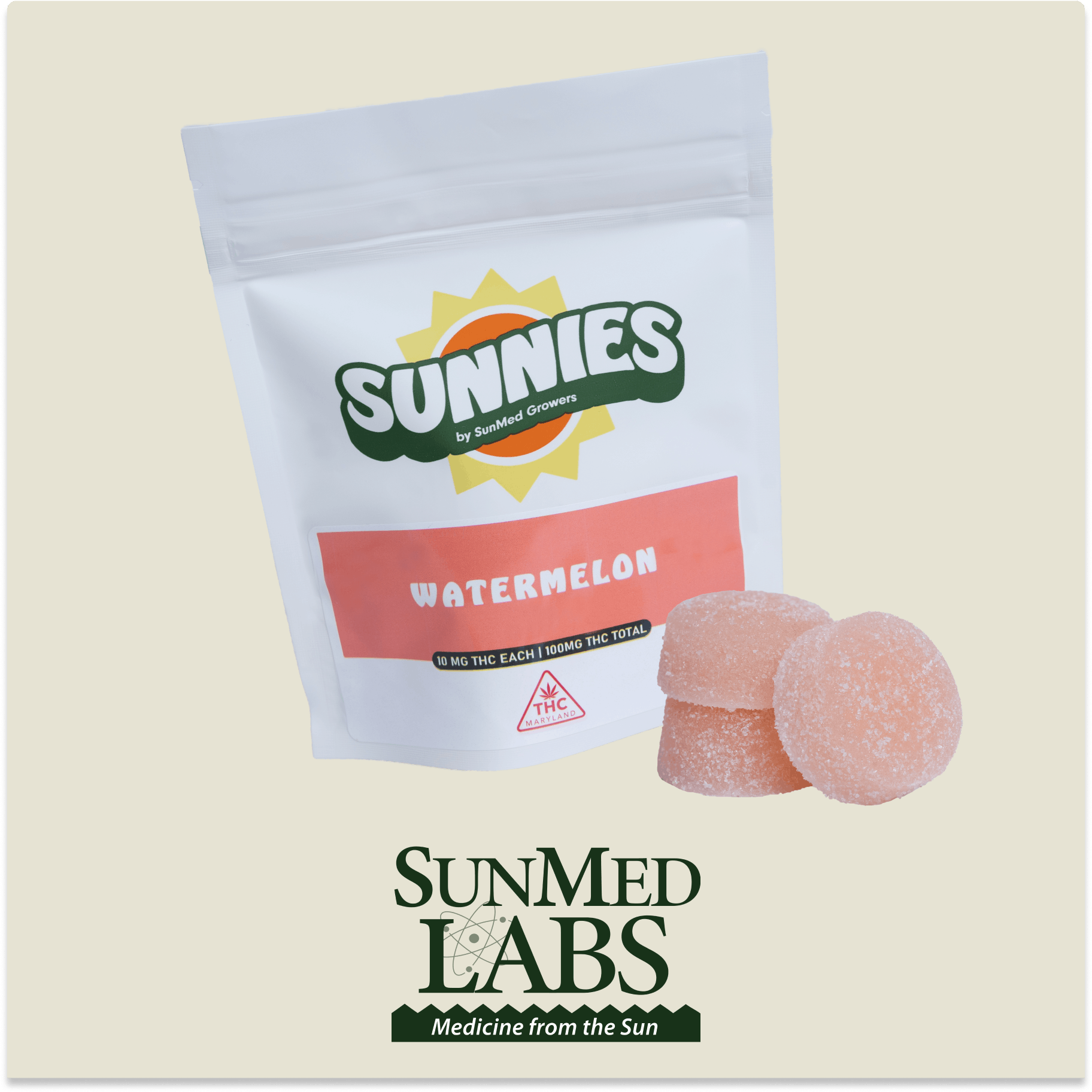Watermelon Gummies Edible 100mg - image 1