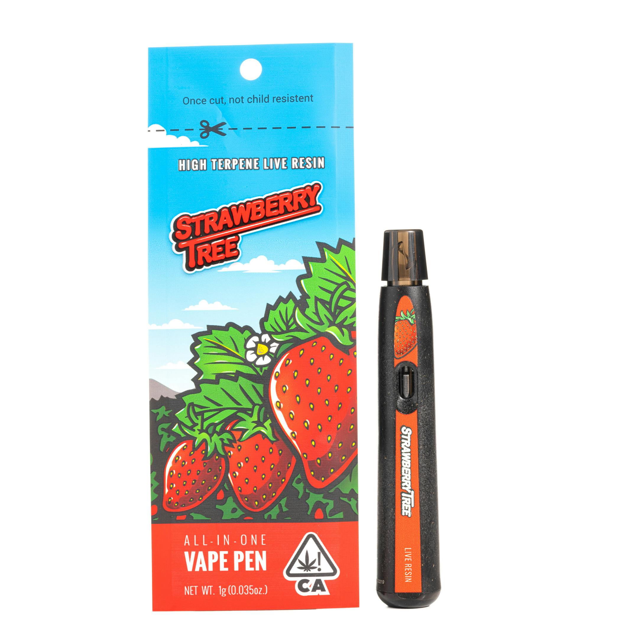 Lemon Tree | Vape | Strawberry Tree | Live Resin Disposable | 1G - image 1