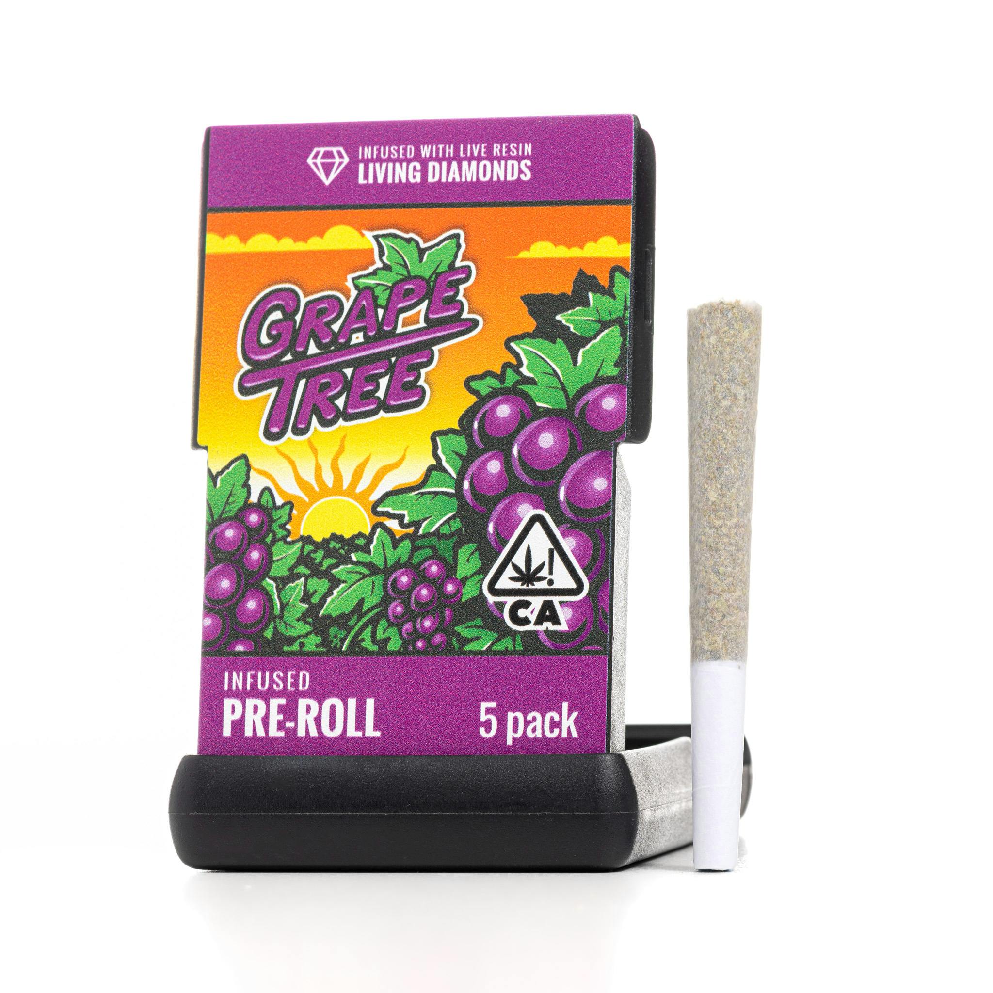 Infused Pre-Roll | Grape Tree | Live Resin Infused Pre-Roll | 3.5G - image 1