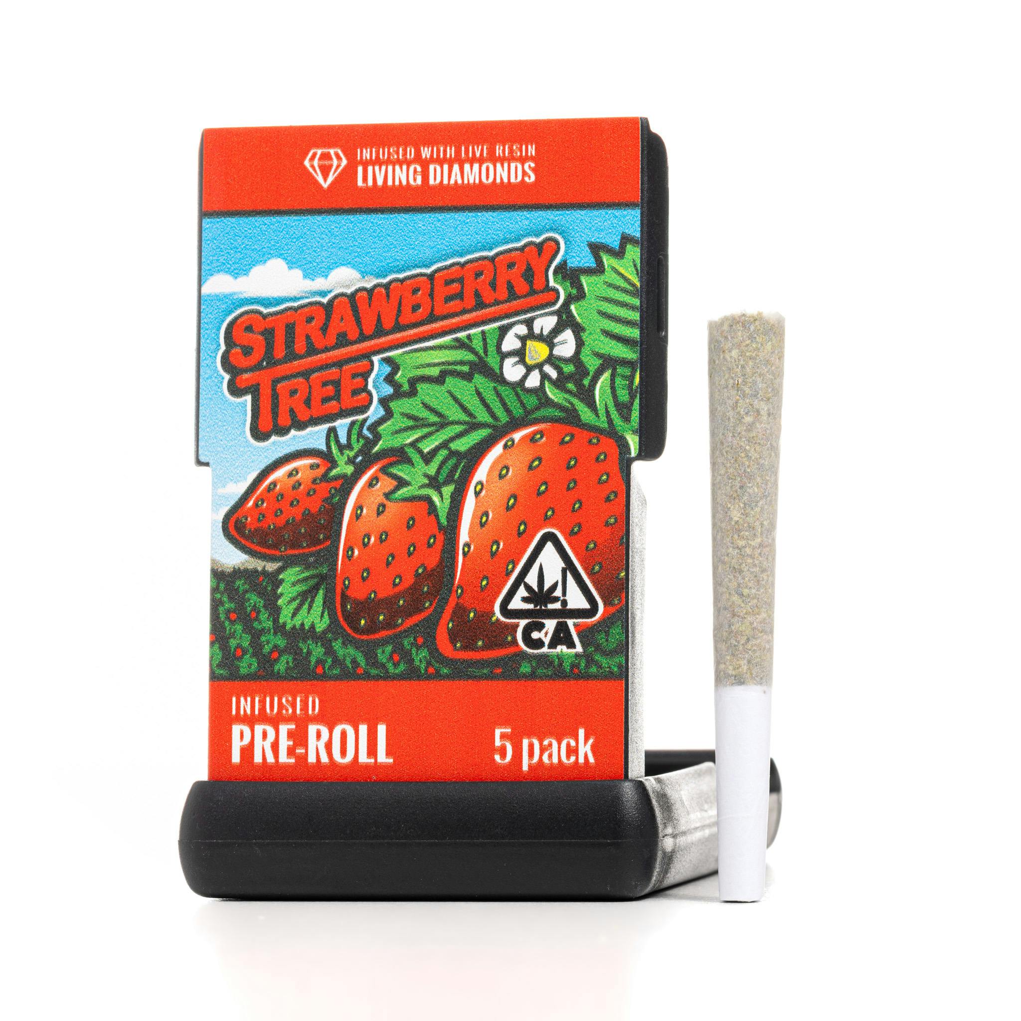 Infused Pre-Roll | Strawberry Tree | Live Resin Infused Pre-Roll | 3.5G - image 1