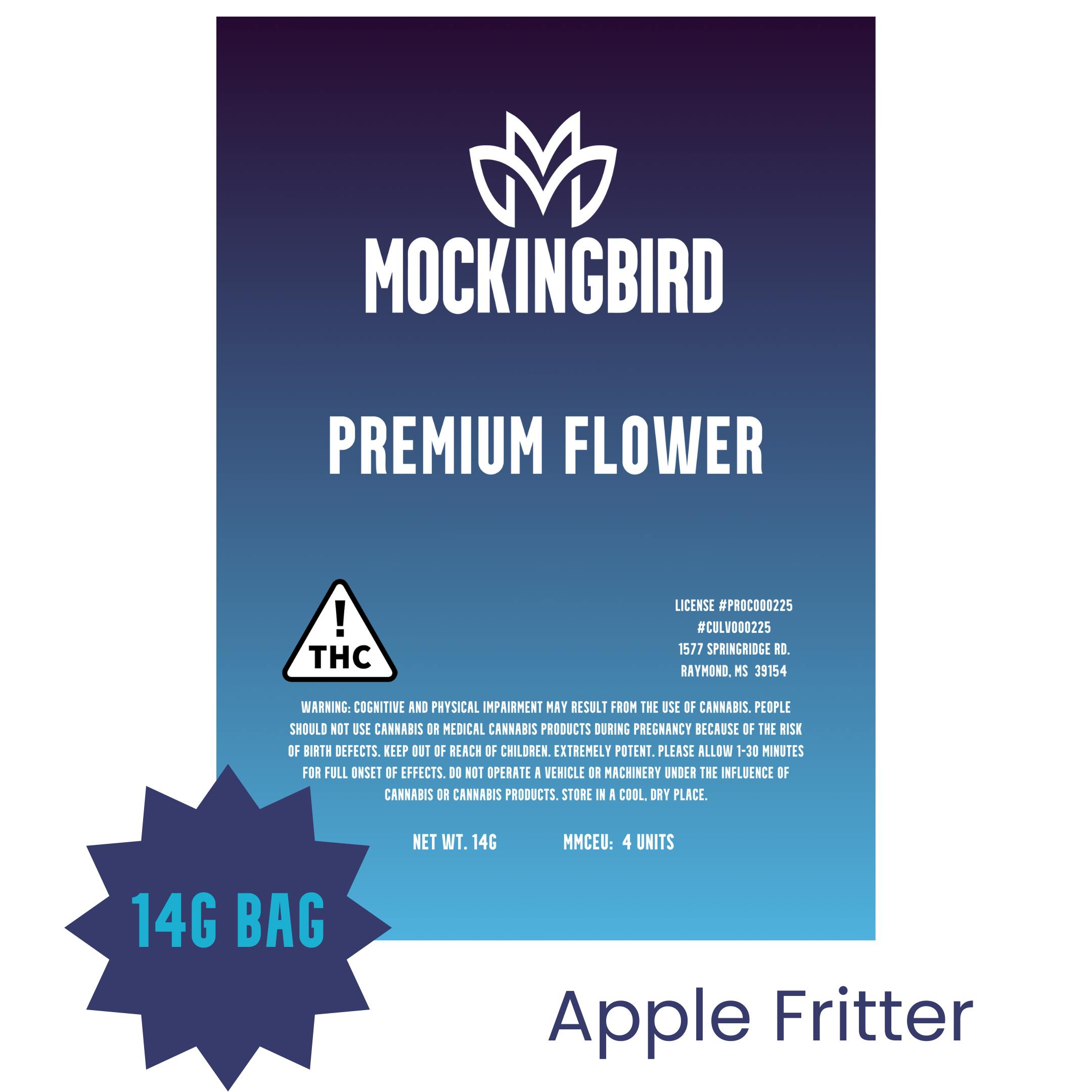 Mockingbird Premium Flower: Apple Fritter 14g bag - image 1