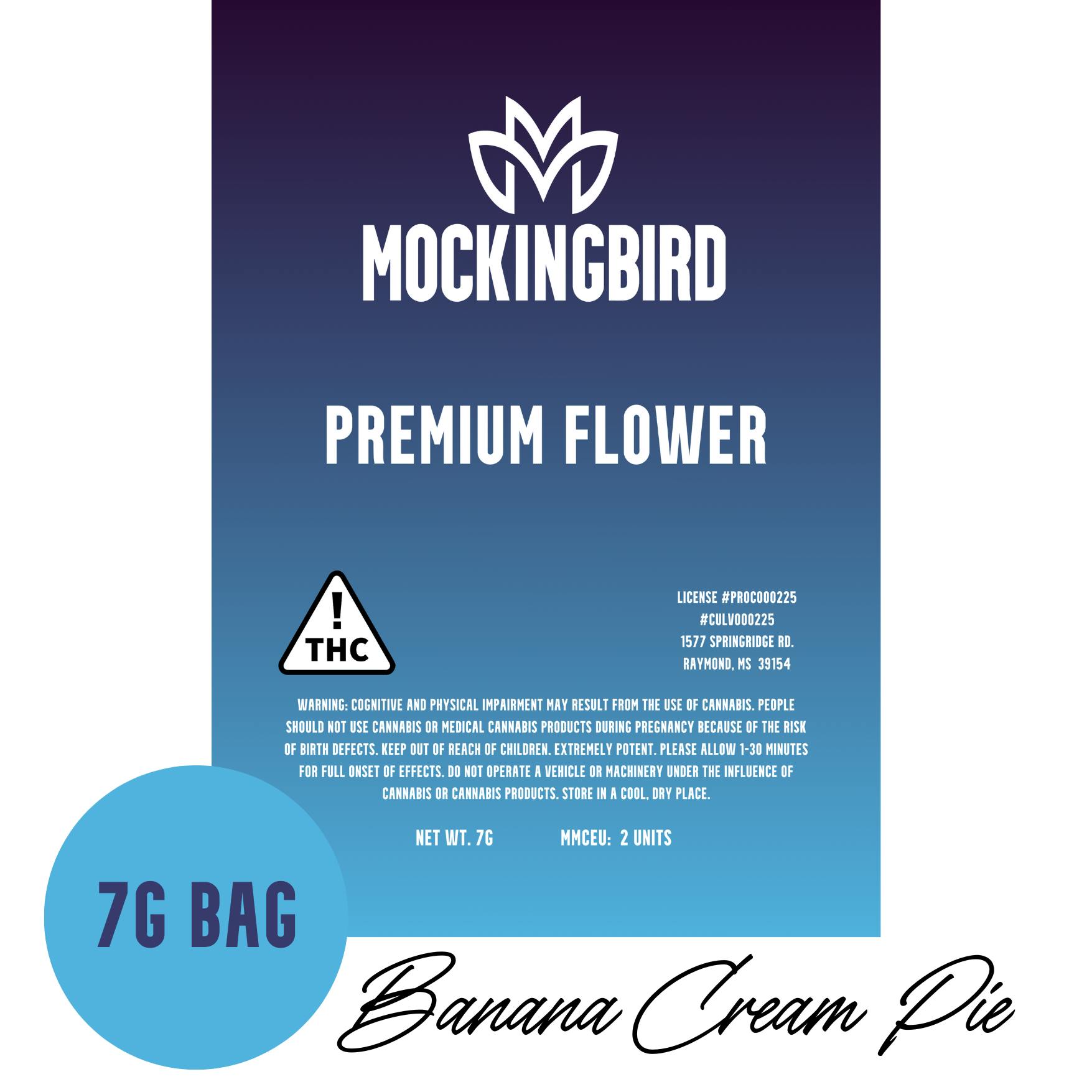 Mockingbird Premium Flower: Banana Cream Pie 7g bag - image 1