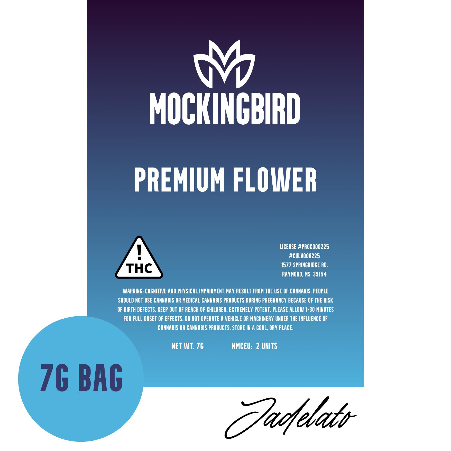 Mockingbird Premium Flower: Jadelato 7g bag - image 1