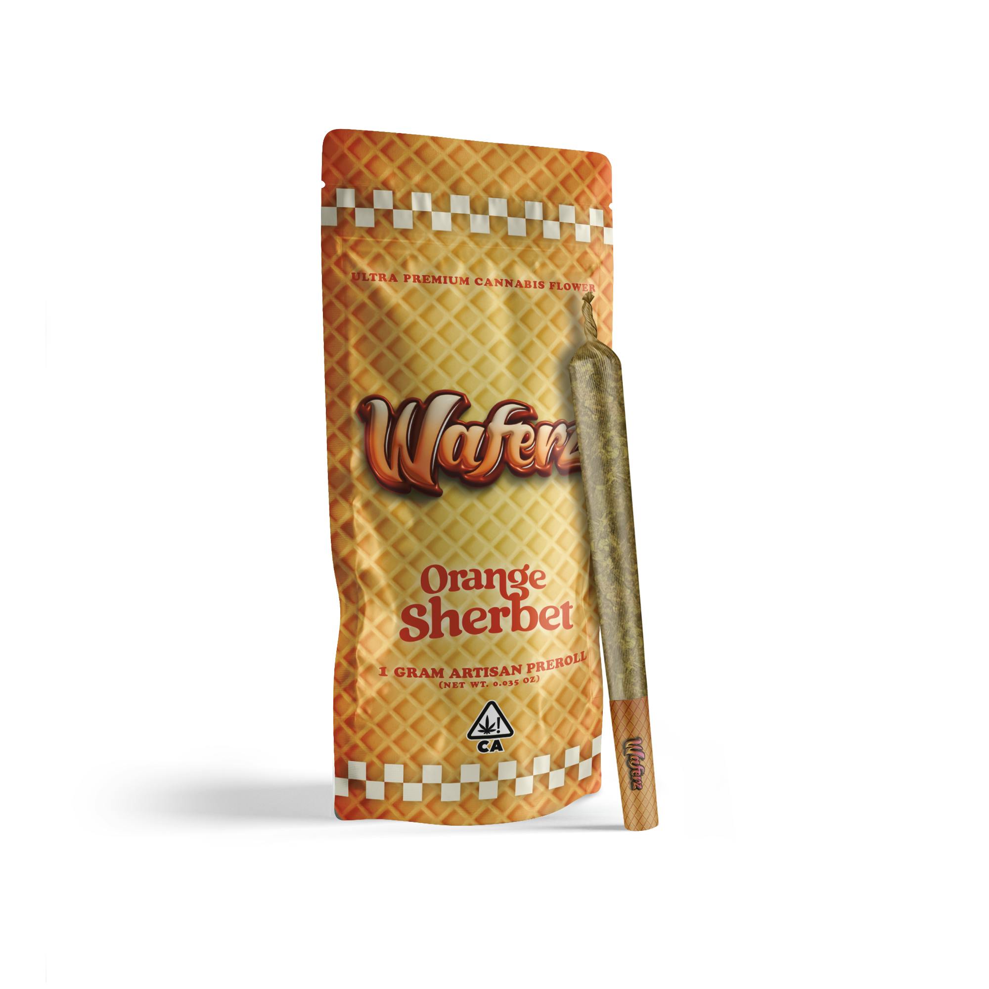 Waferz Pre-Roll: Orange Sherbet (1g) - image 1