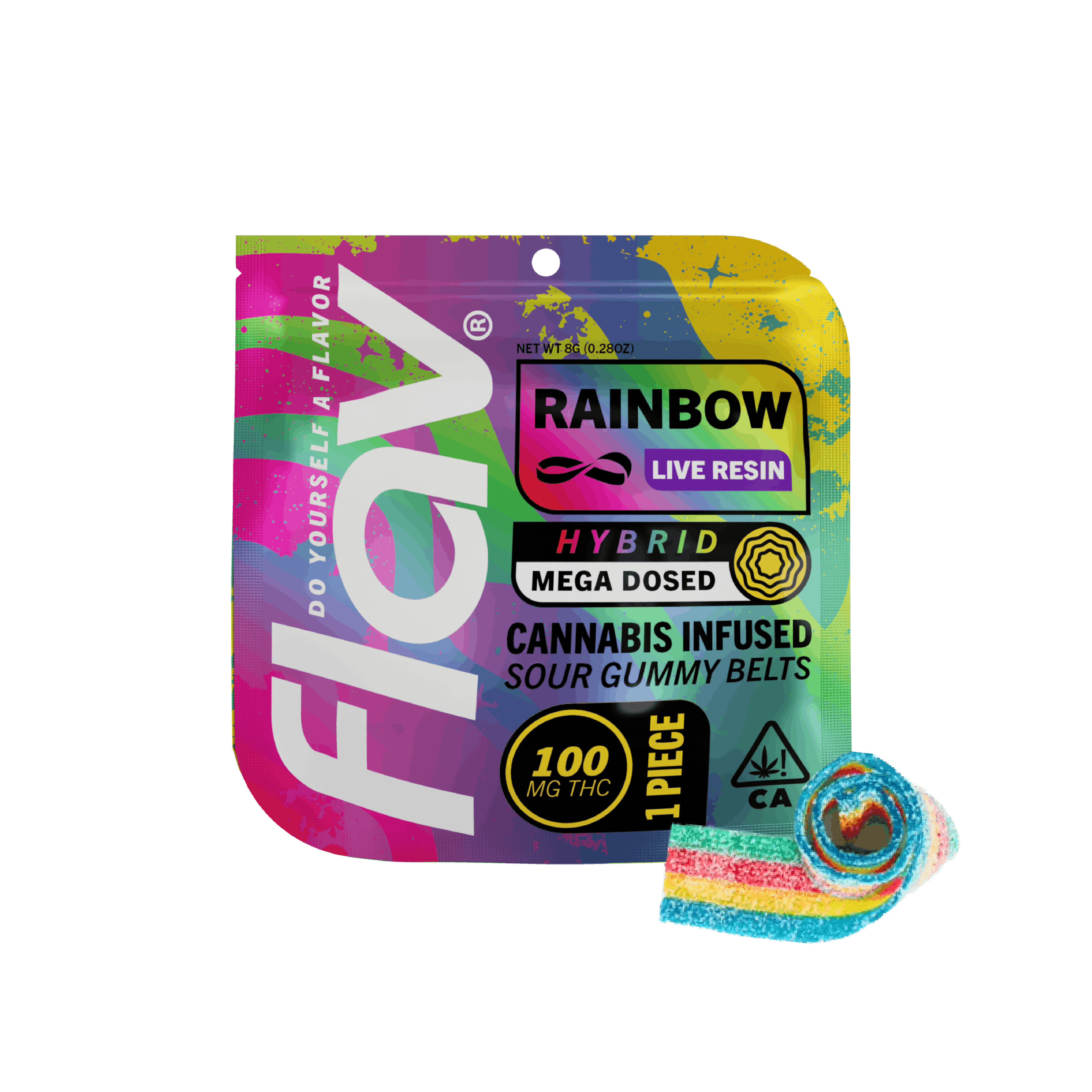Candy - Macro Belt - 100mg - Live Resin - Rainbow - Hybrid - image 1