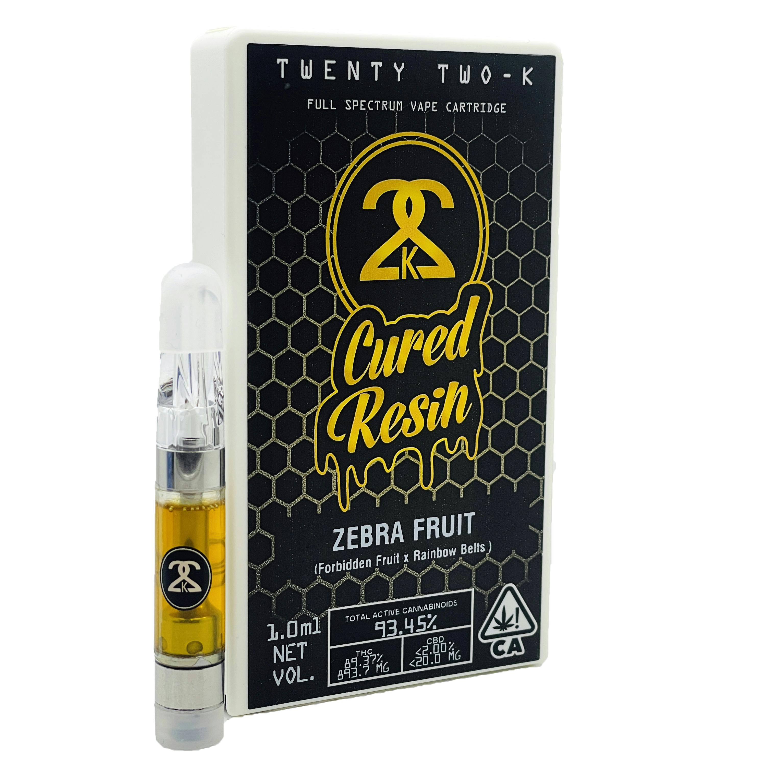 22K - Cured Resin - Zebra Fruit - 1.0ml Cartridge - image 1