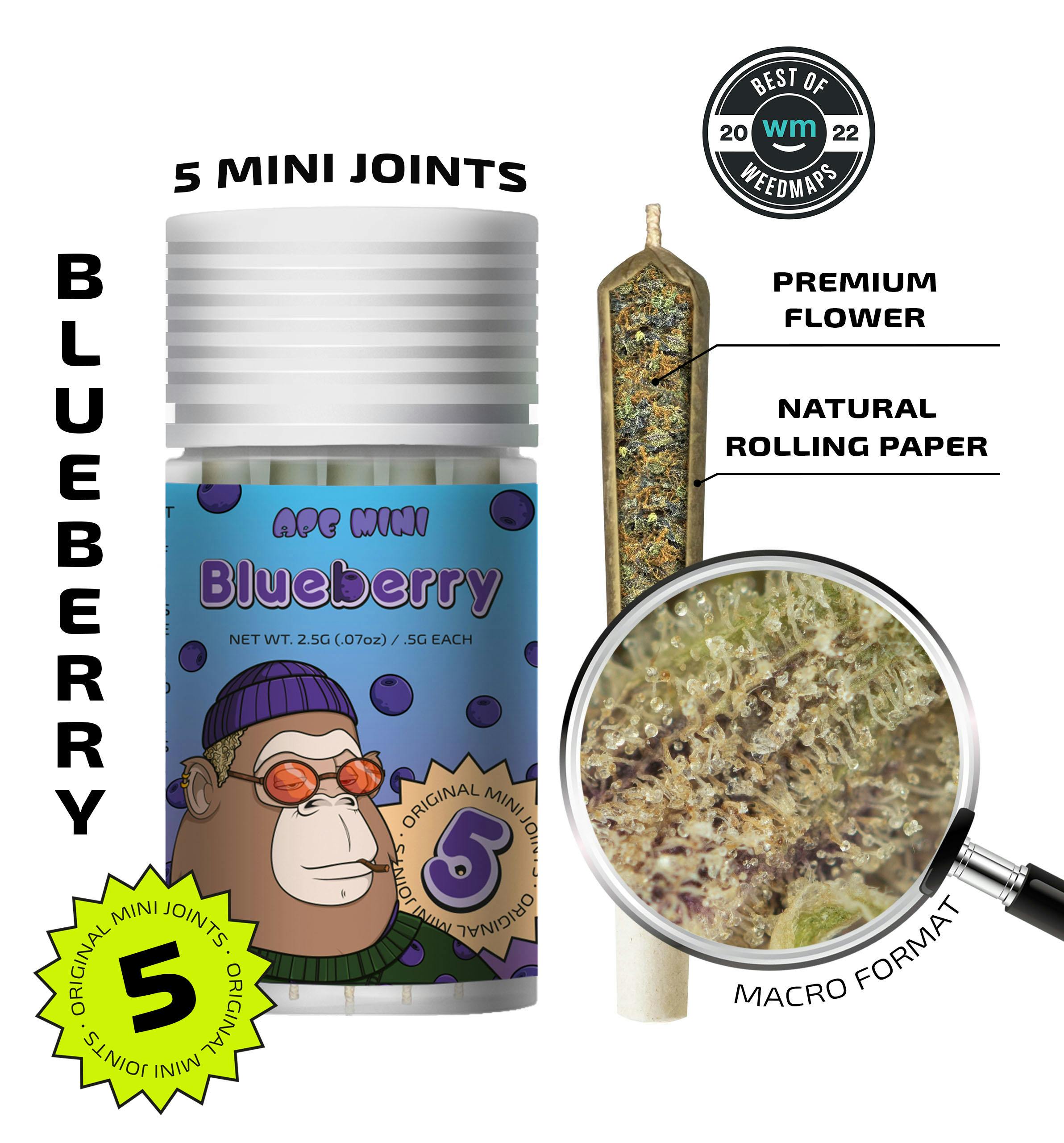 Blueberry — 5 original mini joints (2.5g | 0.5g each) - image 1