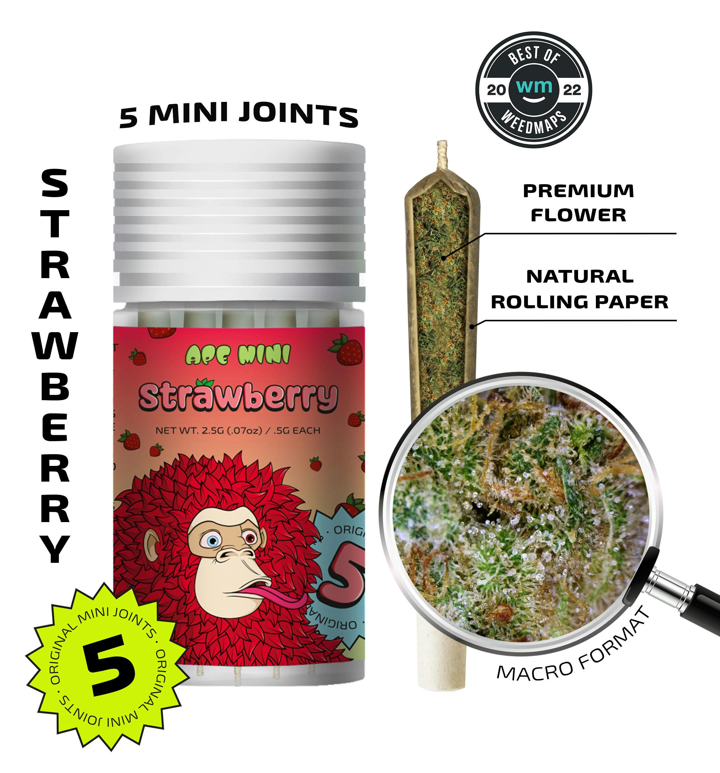 Strawberry — 5 original mini joints (2.5g | 0.5g each) - image 1