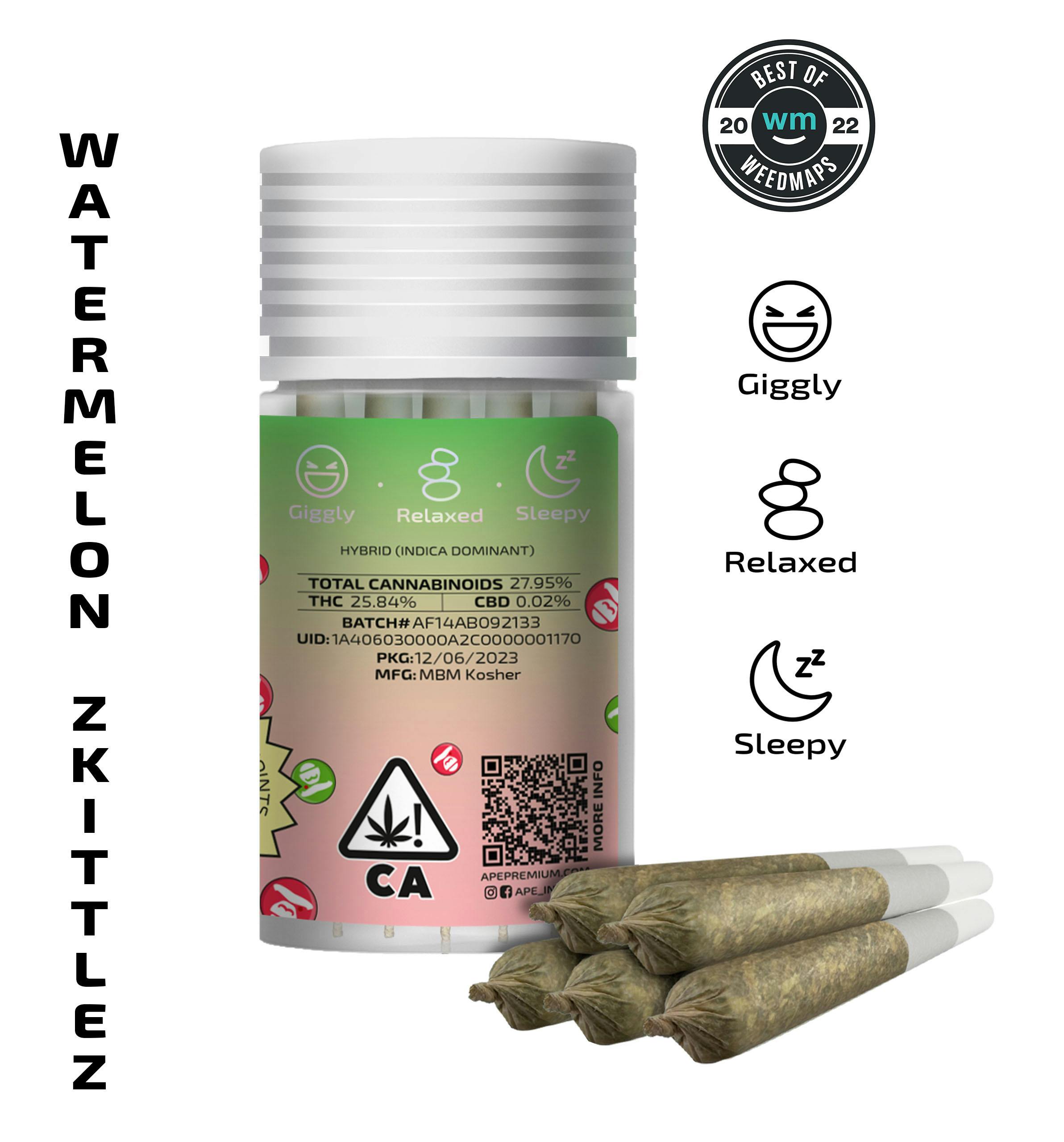 Watermelon Zkittlez — 5 original mini joints (2.5g | 0.5g each) - image 2