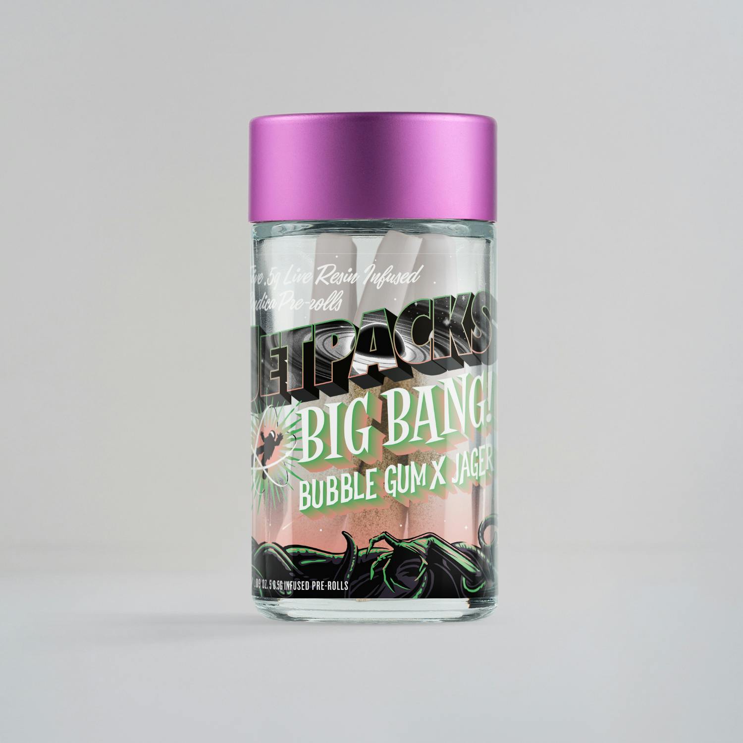 Bubble Gum x Jager Big Bang (2.5G Infused Pack, Live Resin & THCA Diamond) - image 1