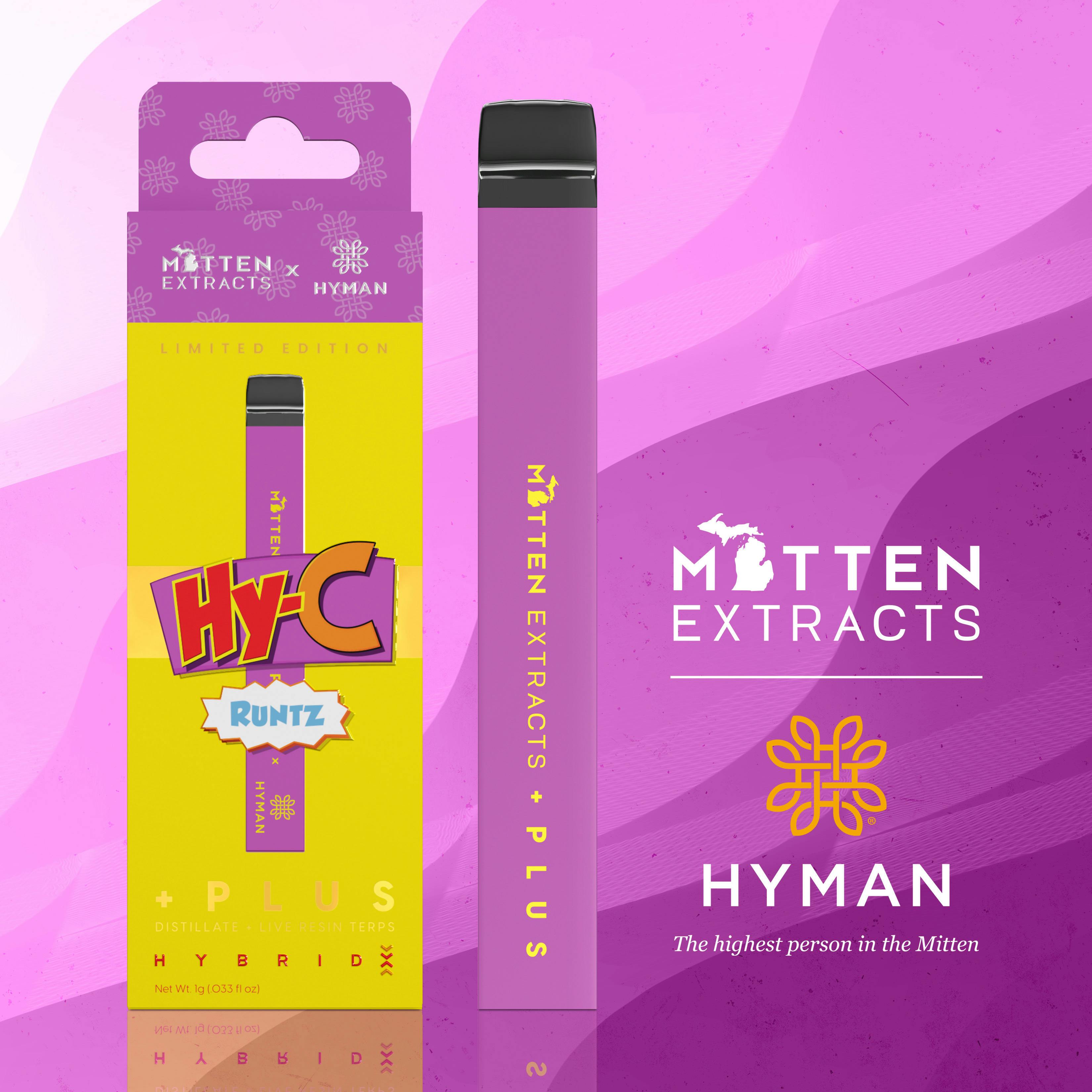Mitten + Plus x HYMAN Disposable - HYC-Runtz 1g (Hybrid) - image 1