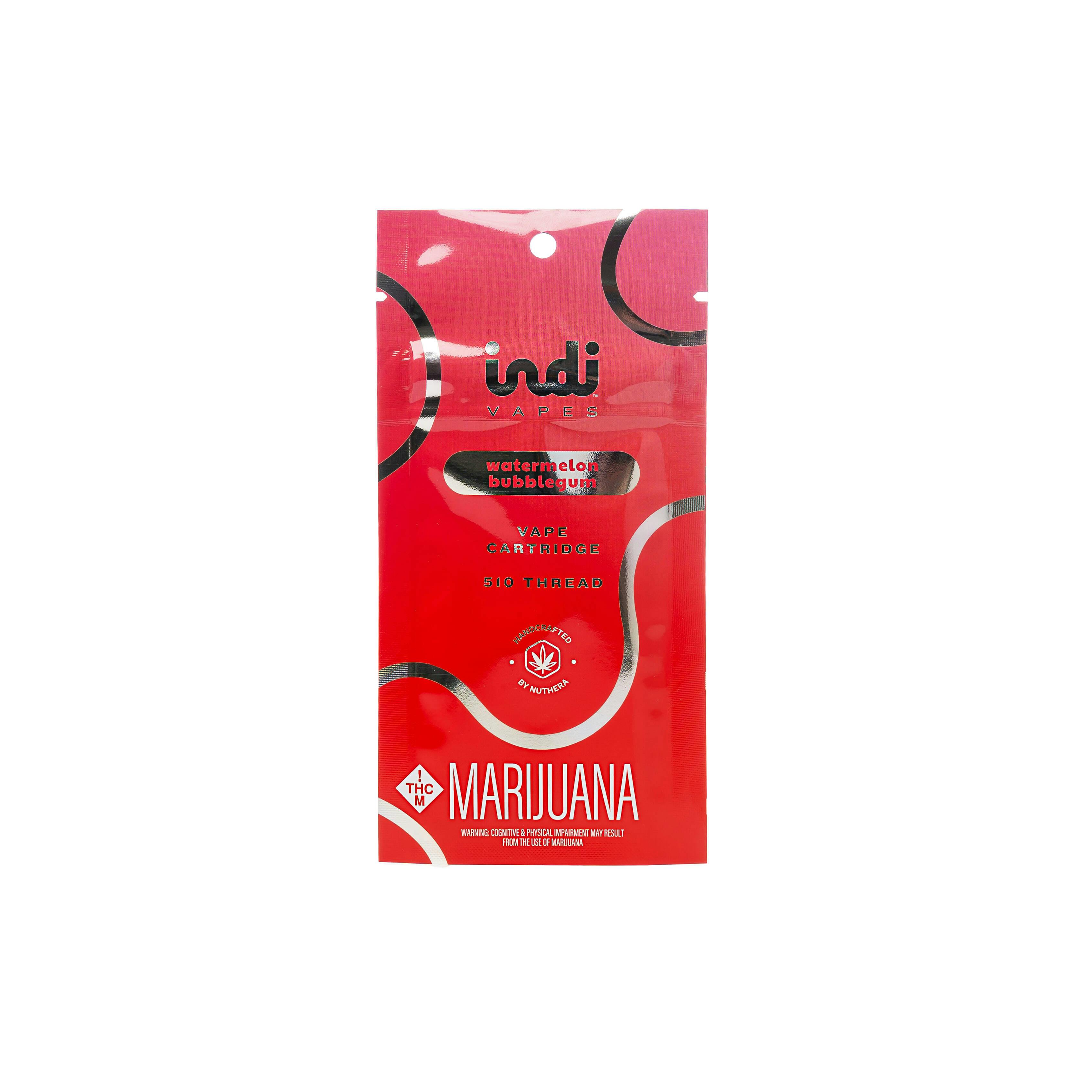Indi 0.5g Watermelon Bubblegum Vape Cartridge - image 1
