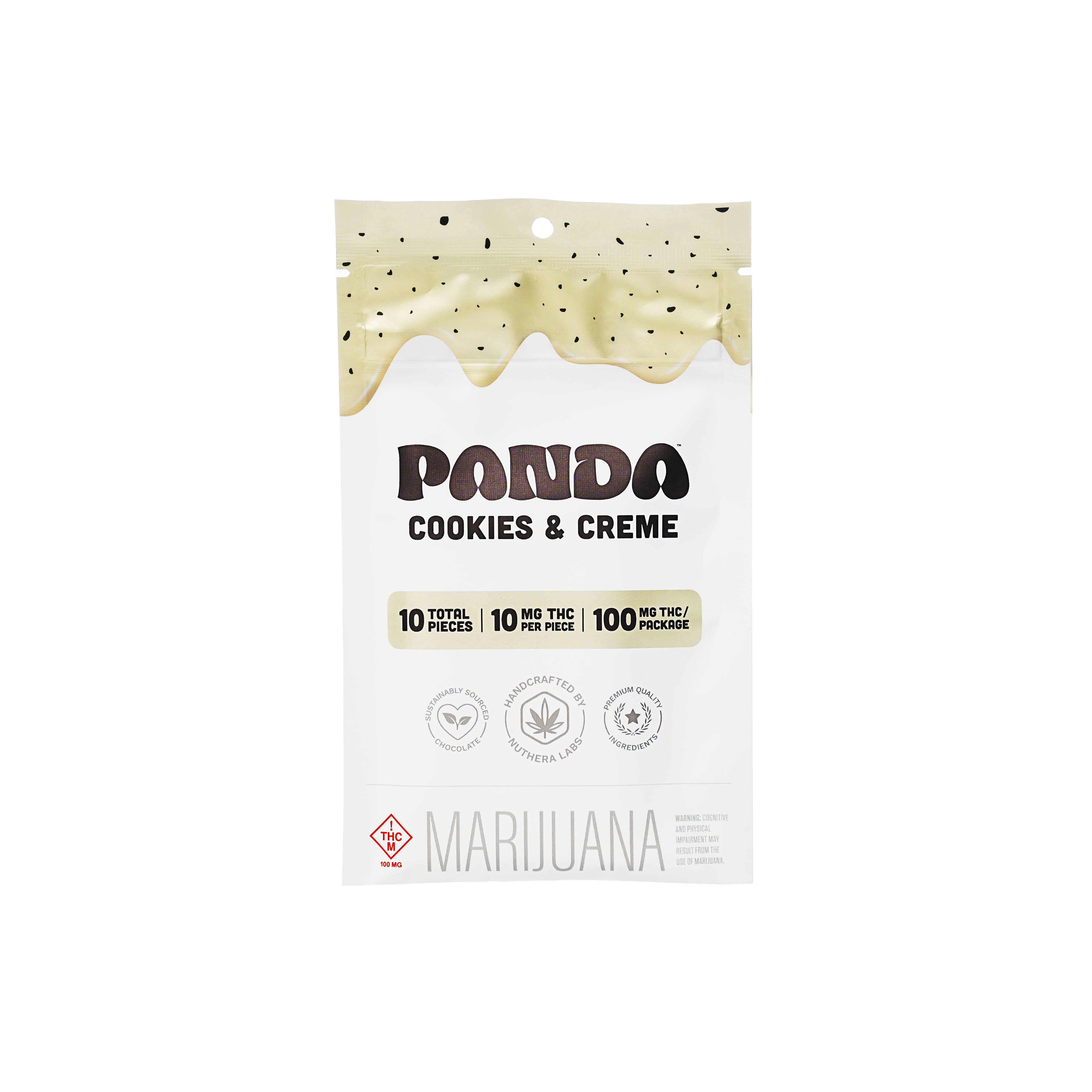 Panda Cookies n Cream 100mg Chocolate Bar - image 1