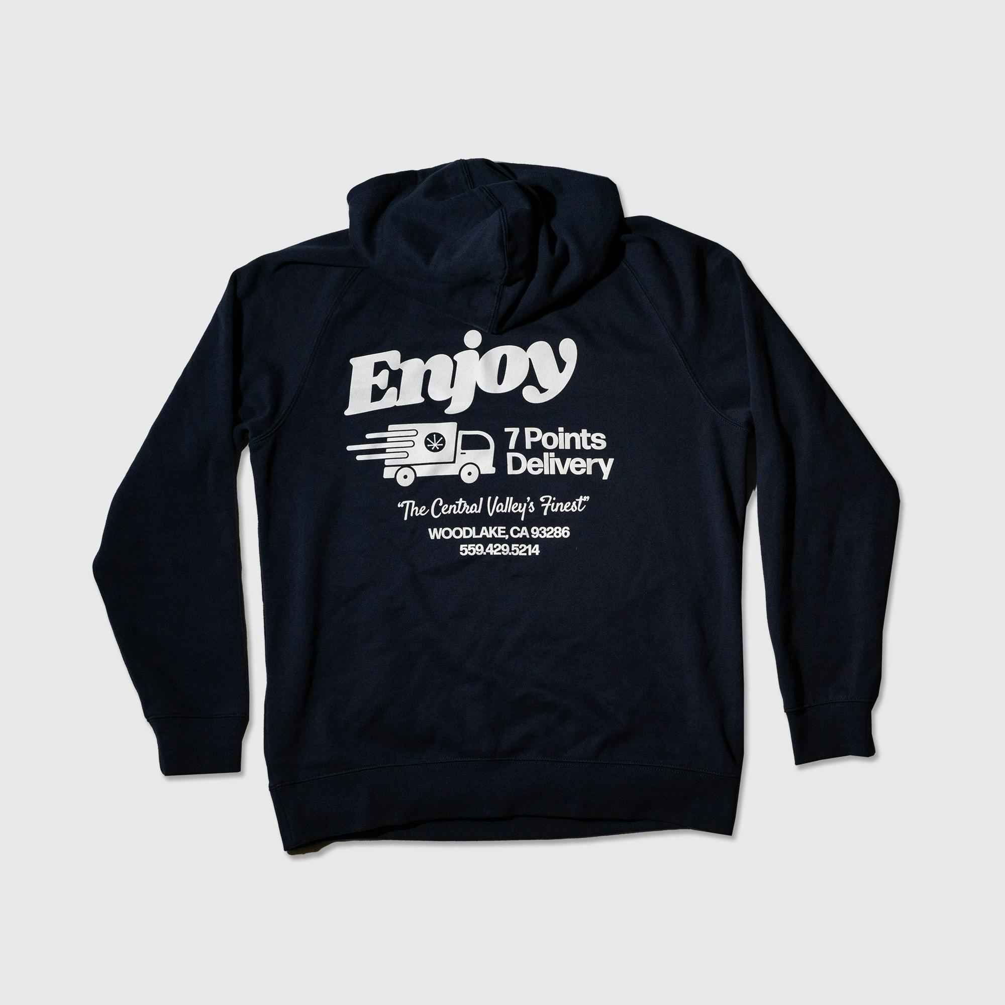 7POINTS | NAVY DELIVERY HOODIE | LARGE - image 1