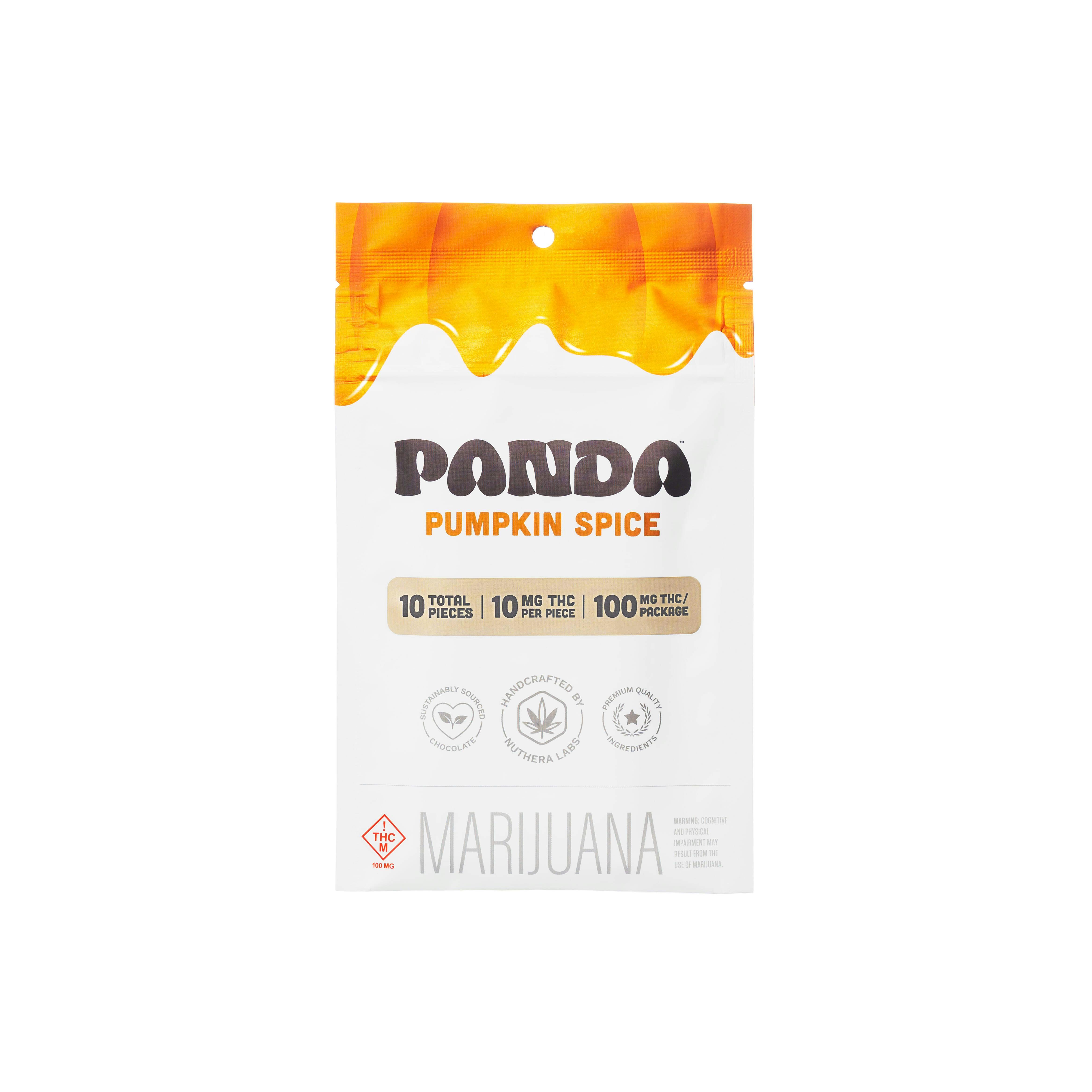 Panda Pumpkin Spice 100mg Chocolate Bar - image 1