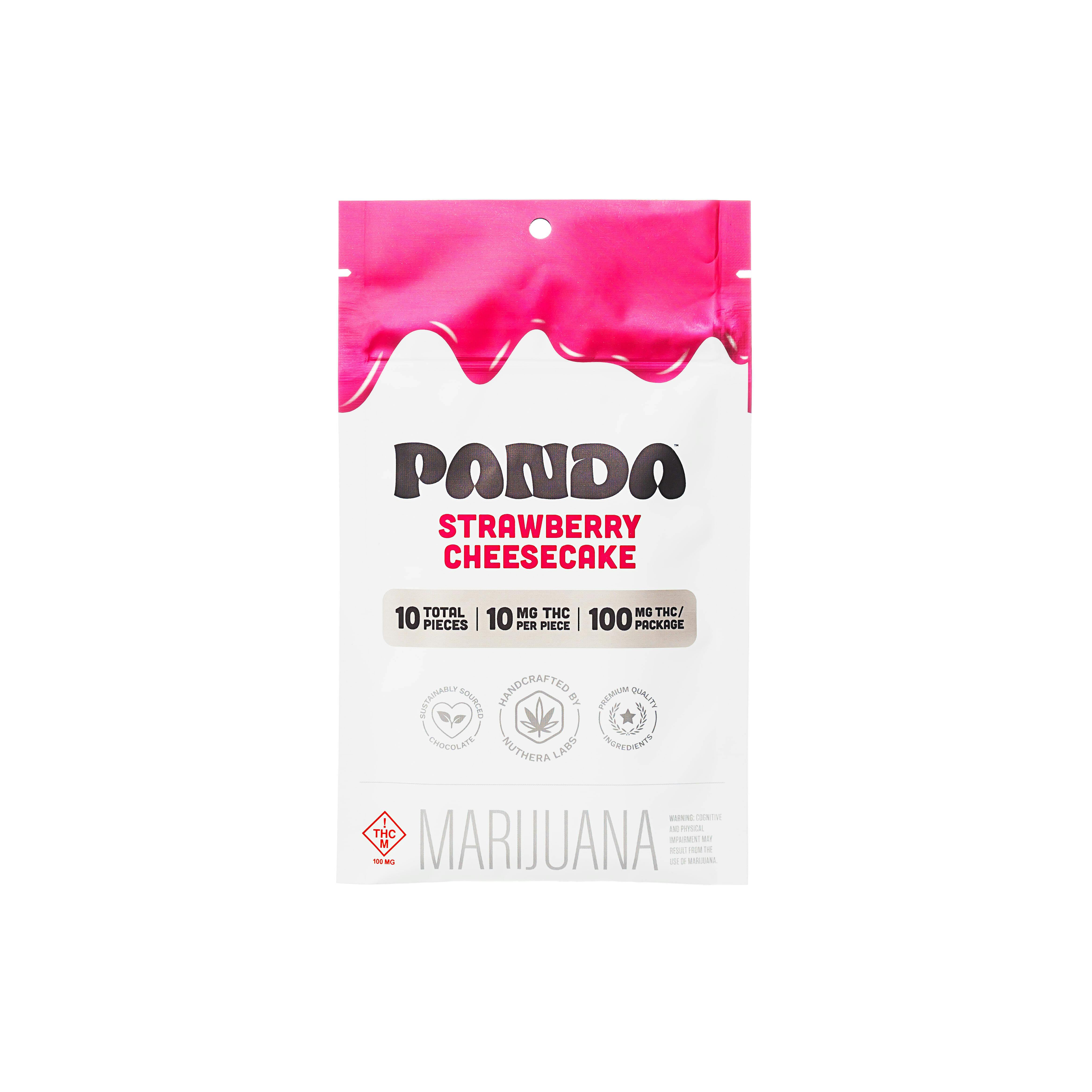 Panda Strawberry Cheesecake 100mg Chocolate Bar - image 1