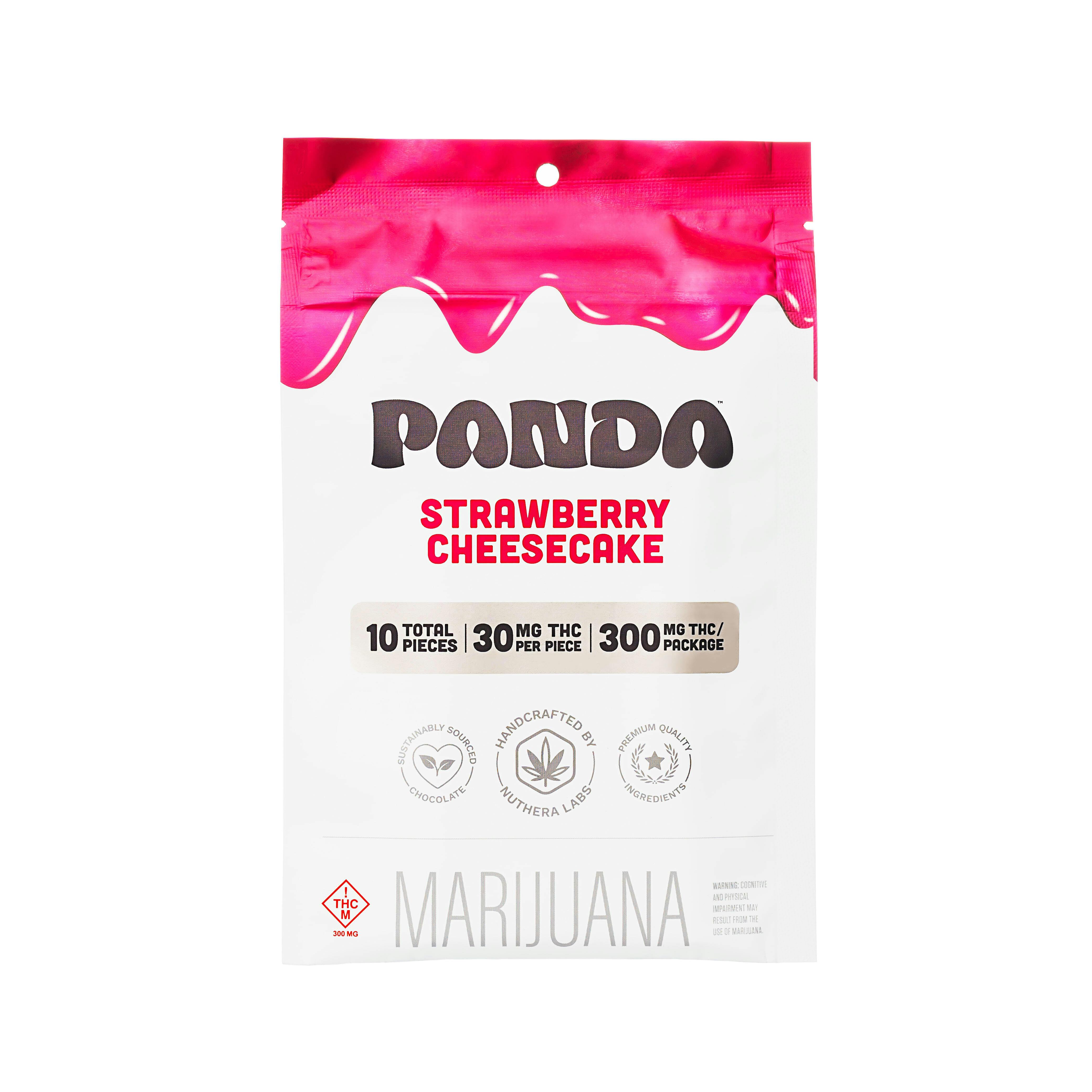 Panda Strawberry Cheesecake 300mg Chocolate Bar - image 1