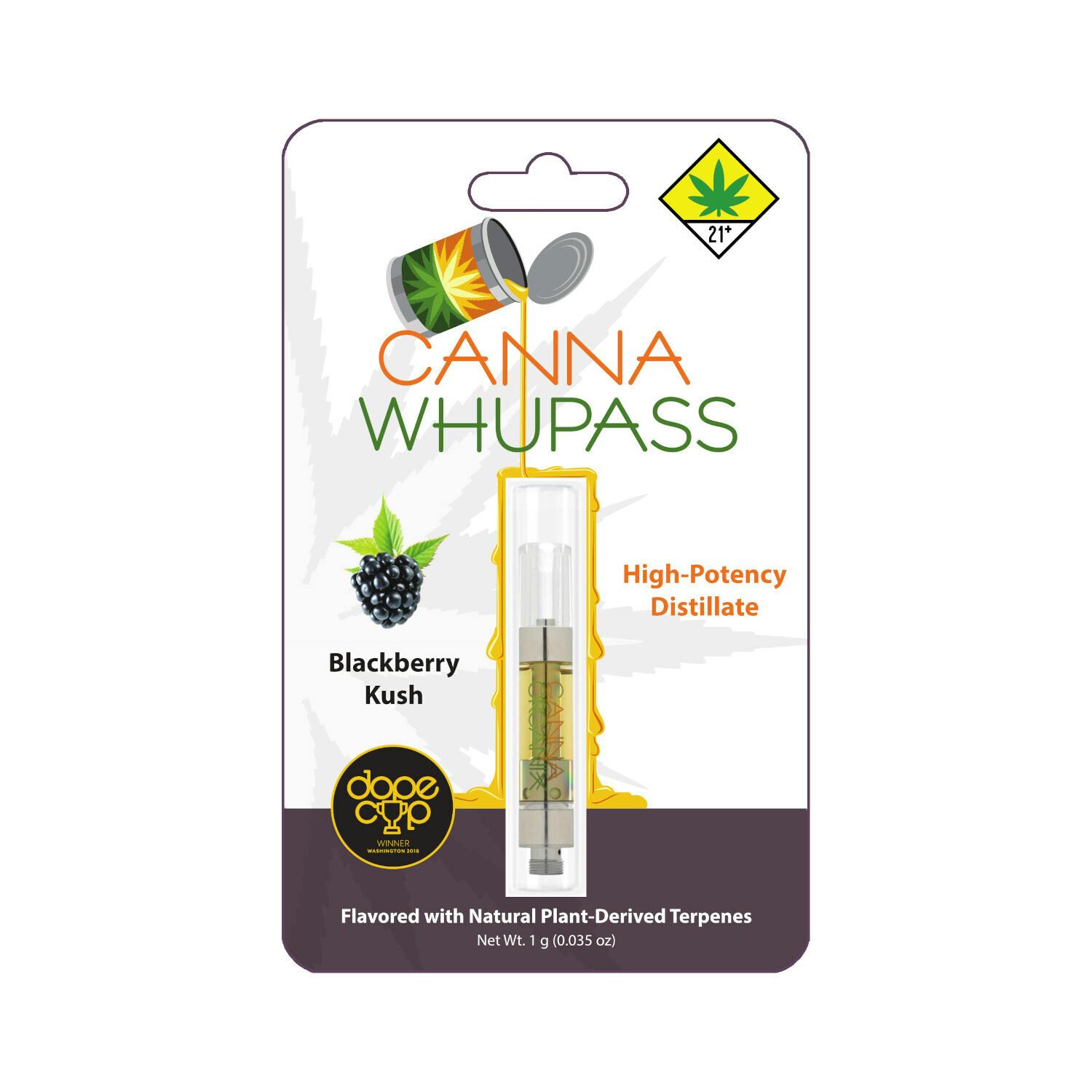 Blackberry Kush | Canna Whupass | Vape Cartridge | 1g - image 1