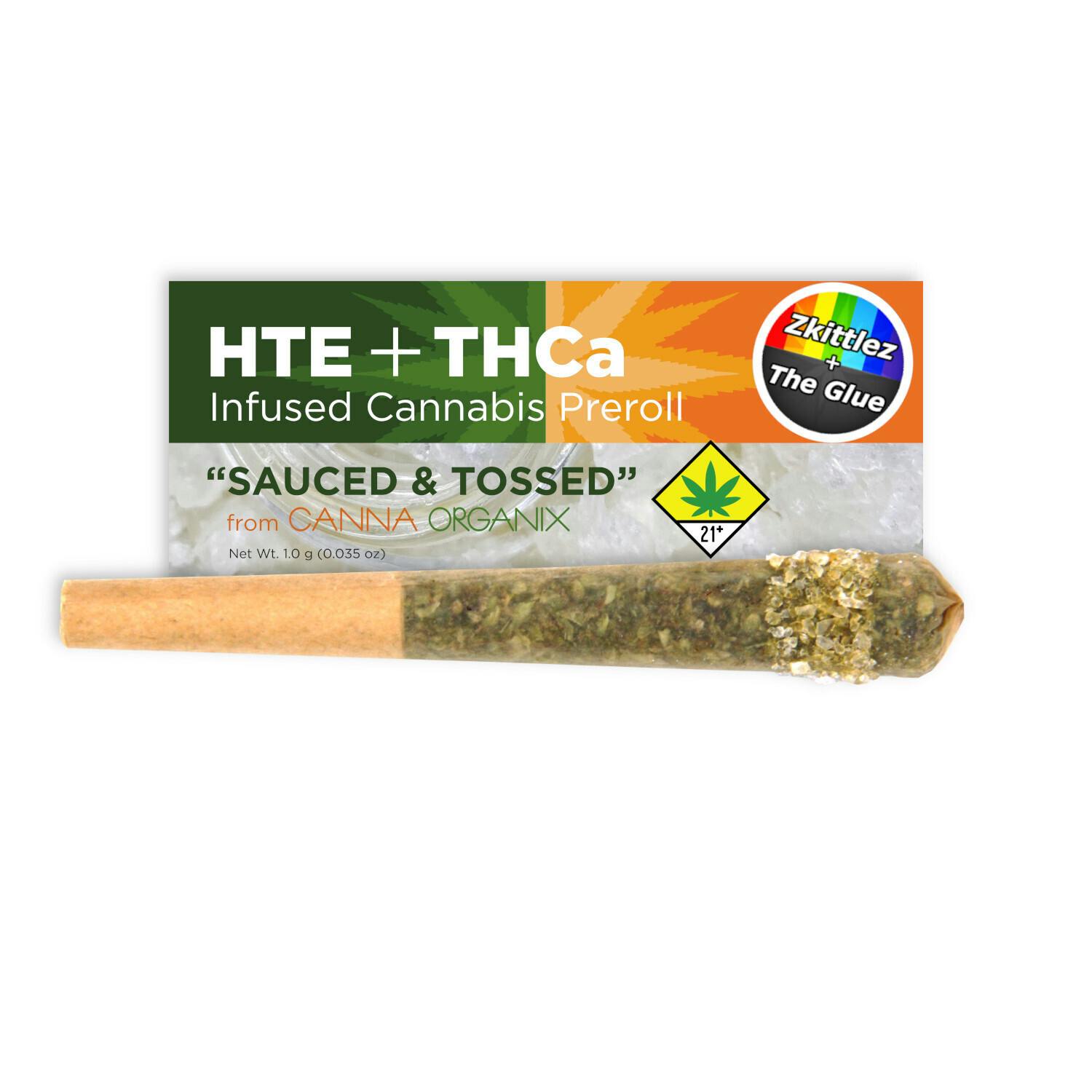 Zkittlez x The Glue | Sauced n Tossed | Infused Pre Roll | 1g - image 1