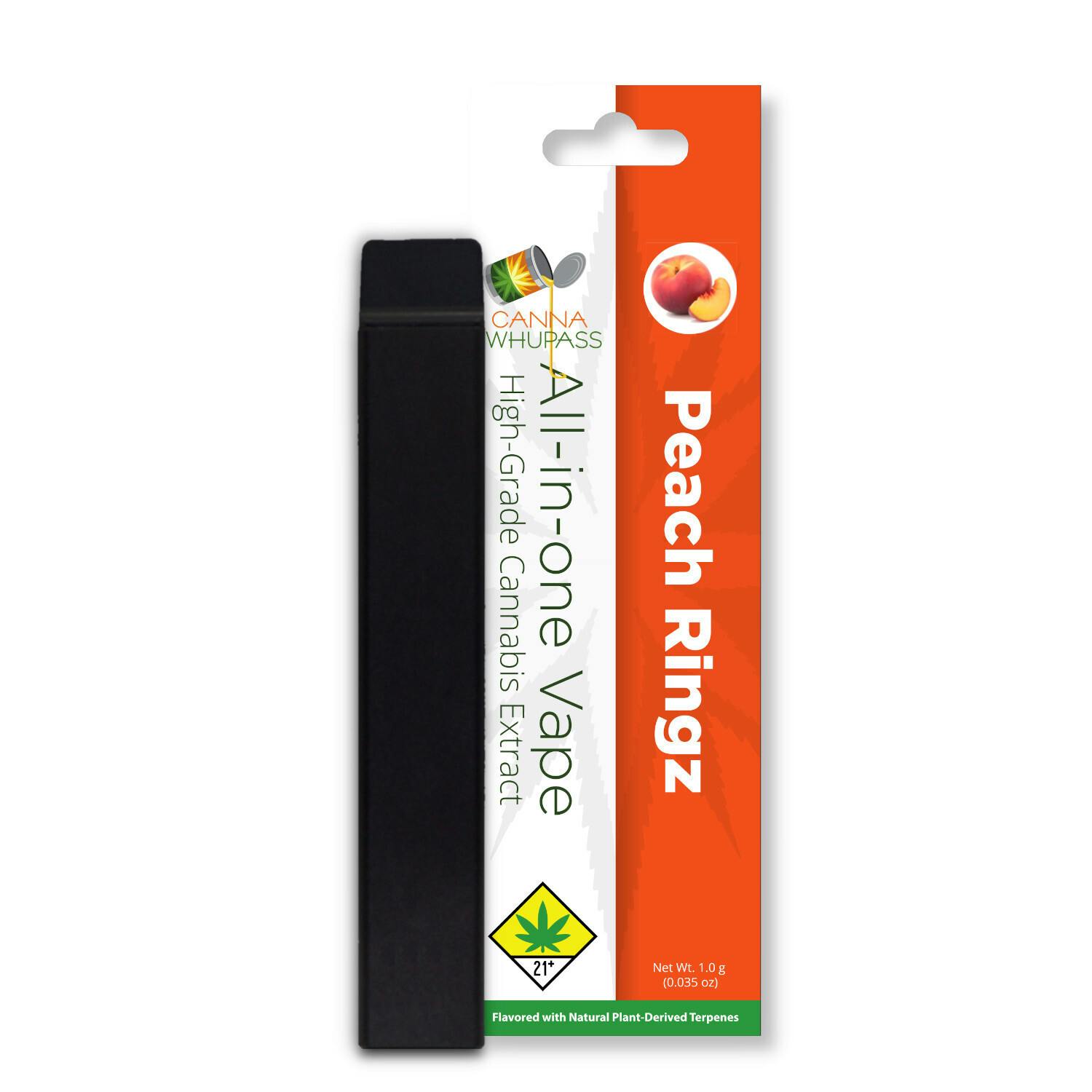 Peach Ringz | Canna Whupass | AIO Vape | 1g - image 1