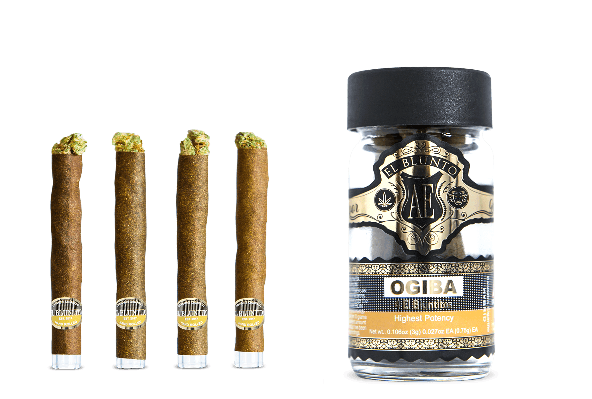 El Bluntito - 4-Pack - OGiba - 4 x .75G [Mini Blunt Pack] - image 1