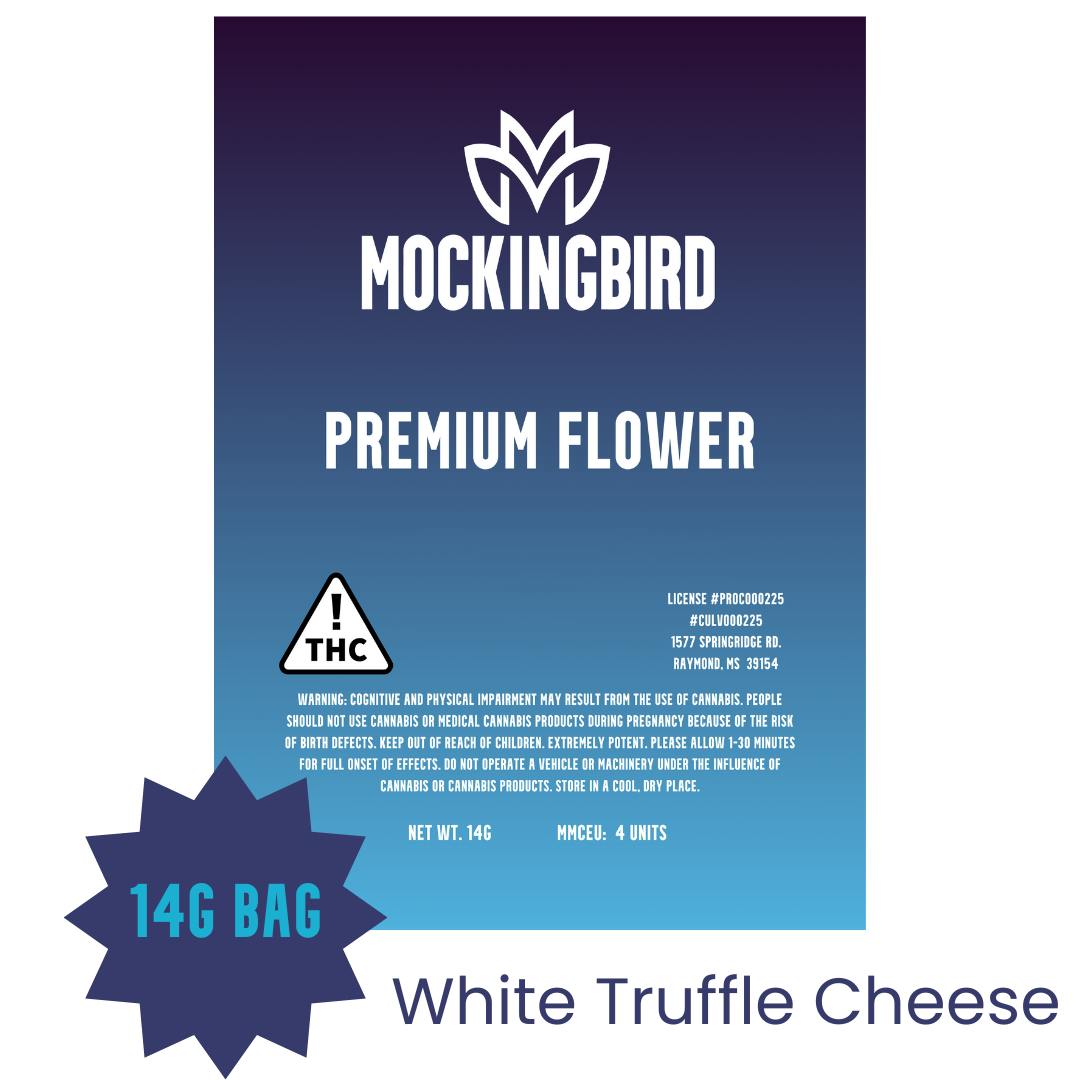 Mockingbird Premium Flower: White Truffle Cheese 14g bag - image 1