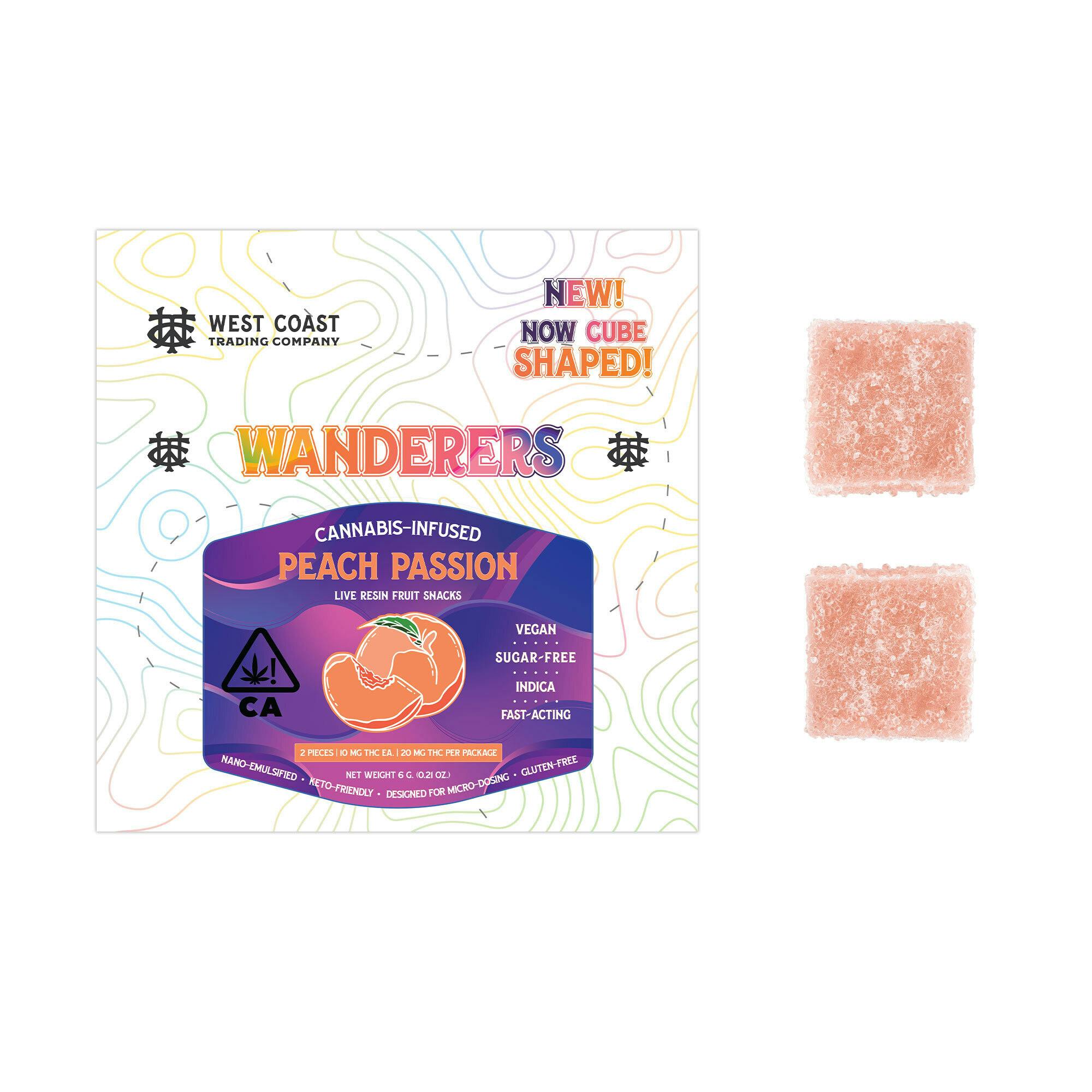 Wanderers Sugar-Free Vegan Gummies | Peach Passion | 2ct - image 1