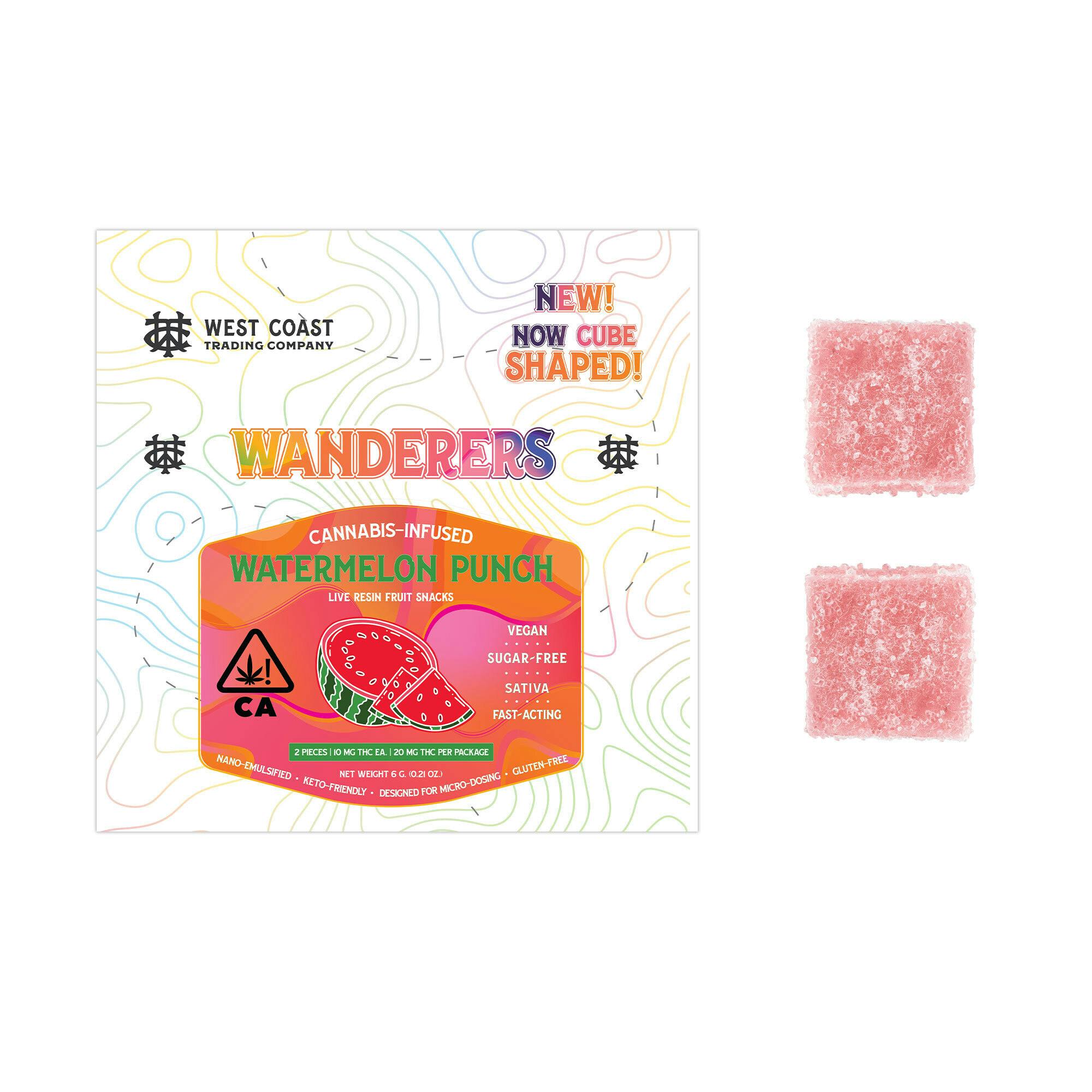 Wanderers Sugar-Free Vegan Gummies | Watermelon Punch | 2ct - image 1